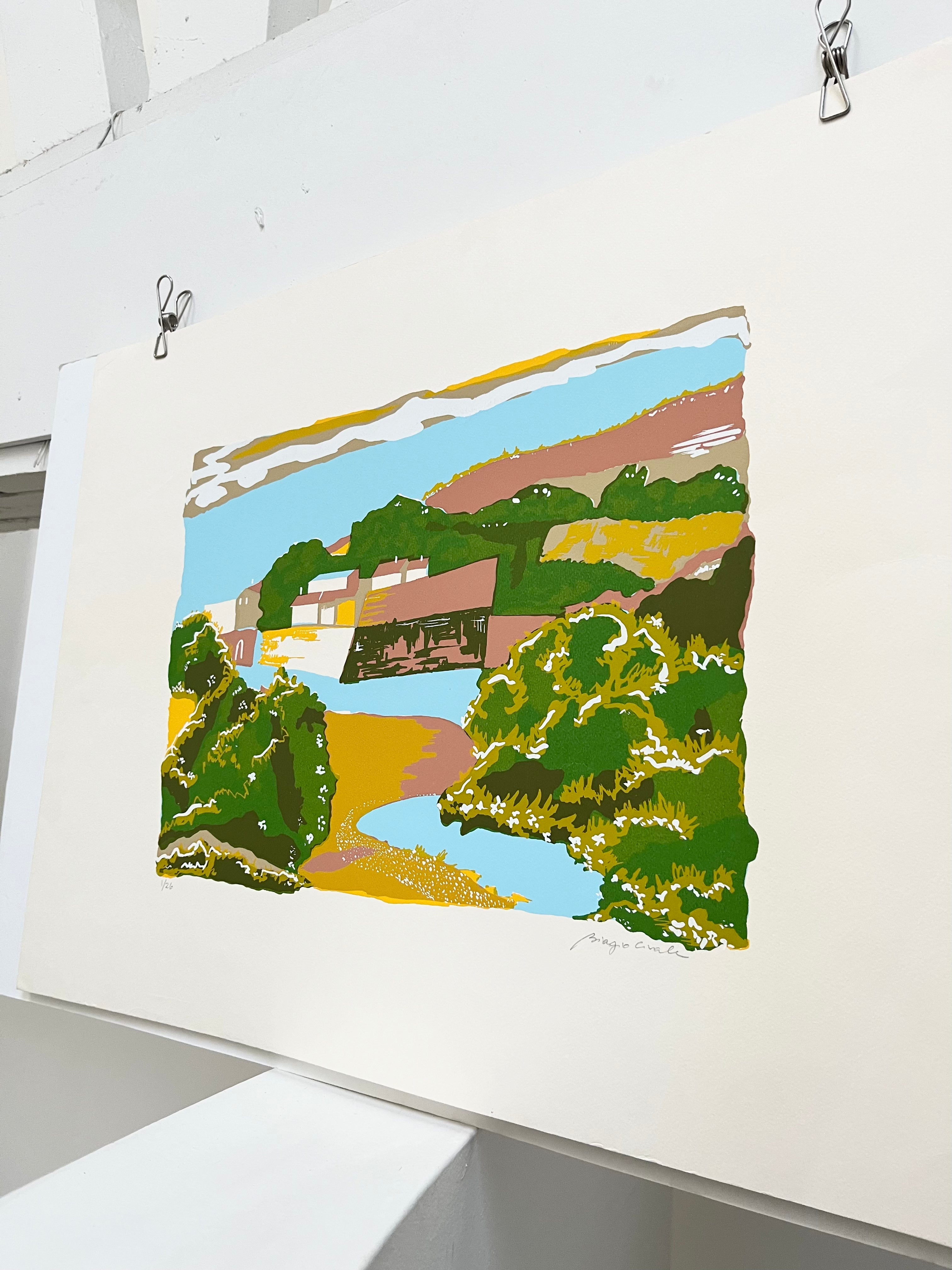 Biagio Civale screenprint shown as example wall art in a styled interior setting
