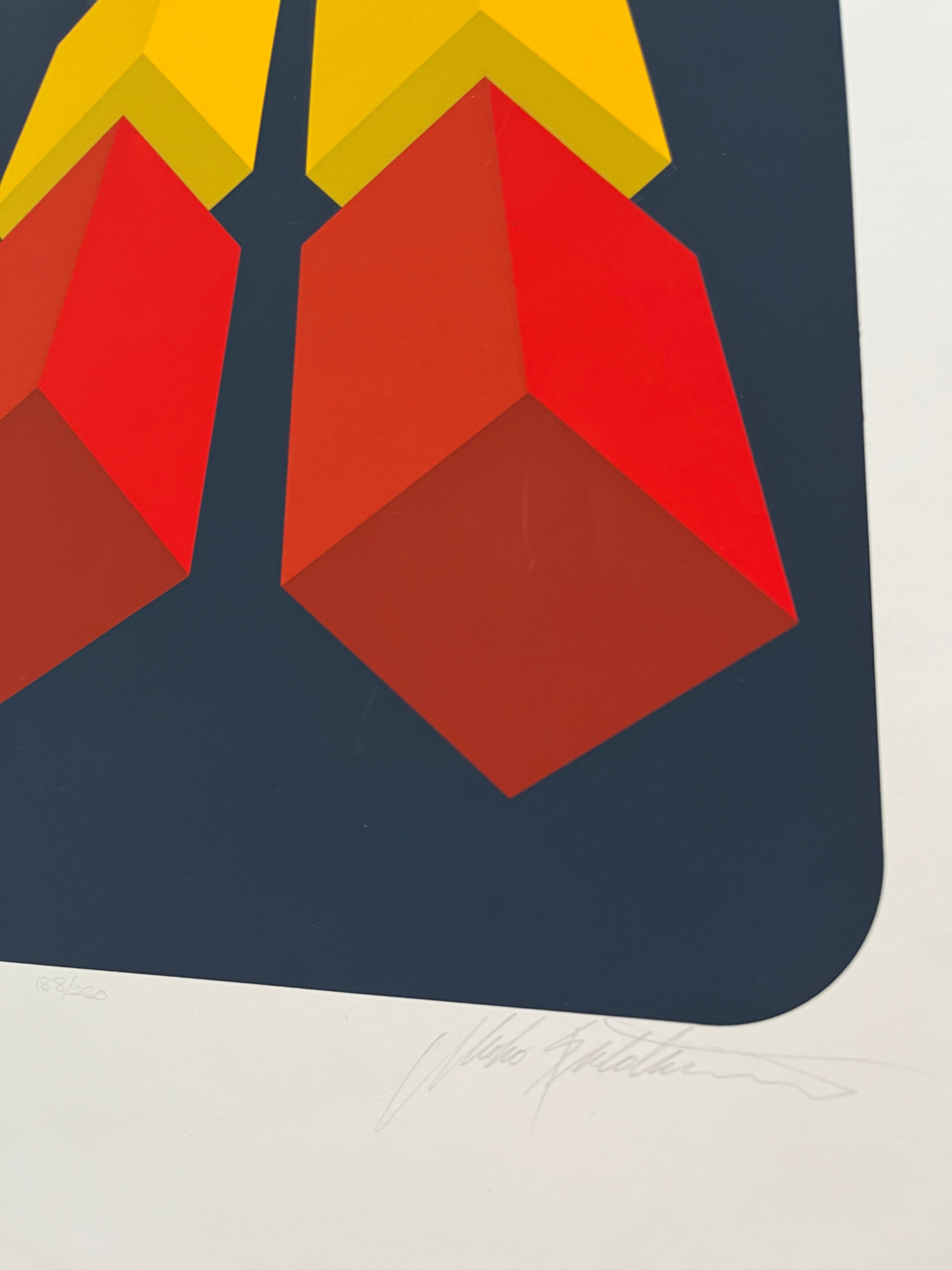 Detail of hand-signed Marko Spalatin print, numbered 188/250 edition