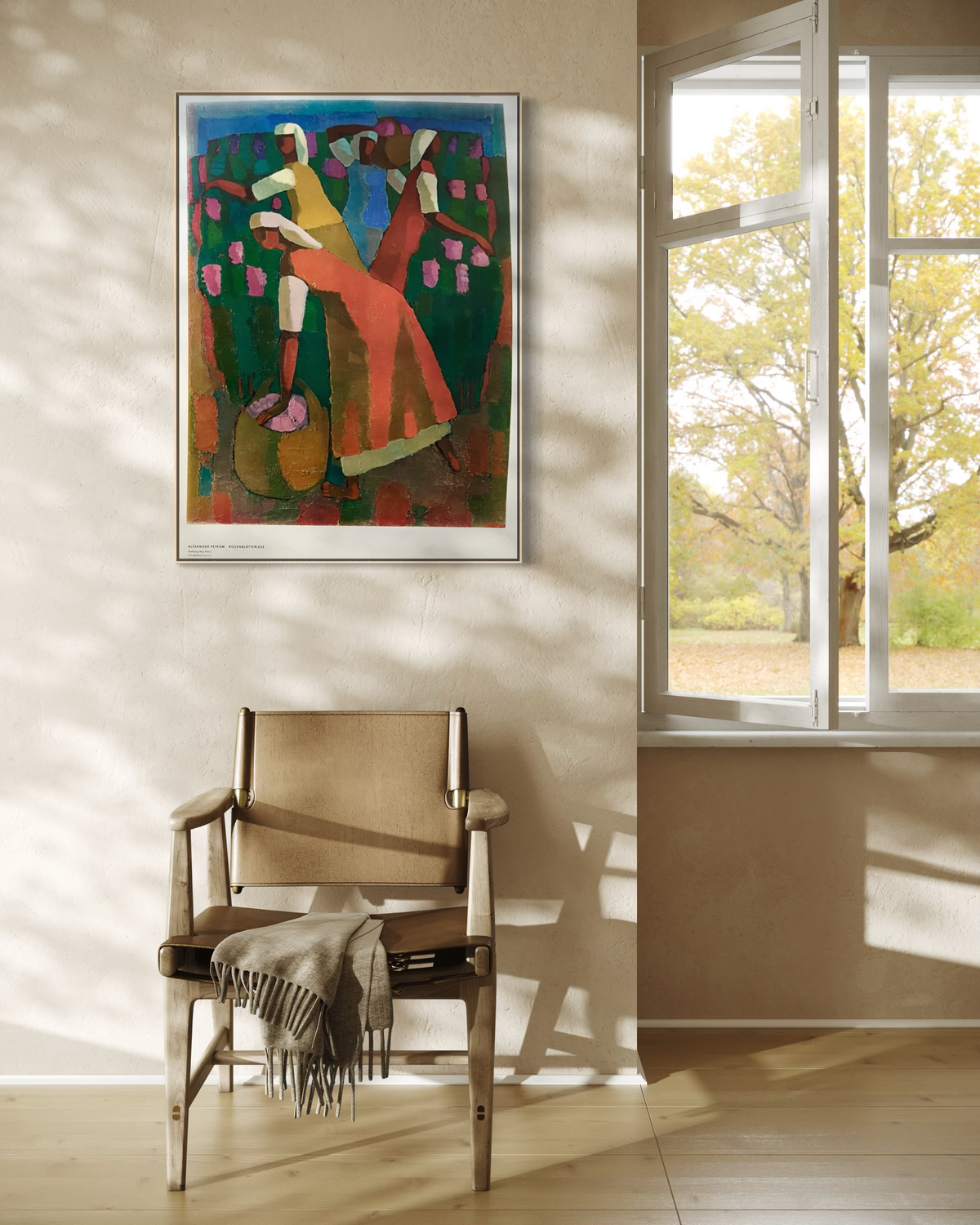 1970s German vintage wall art print by Alexander Petrow shown as a decorative piece in a room