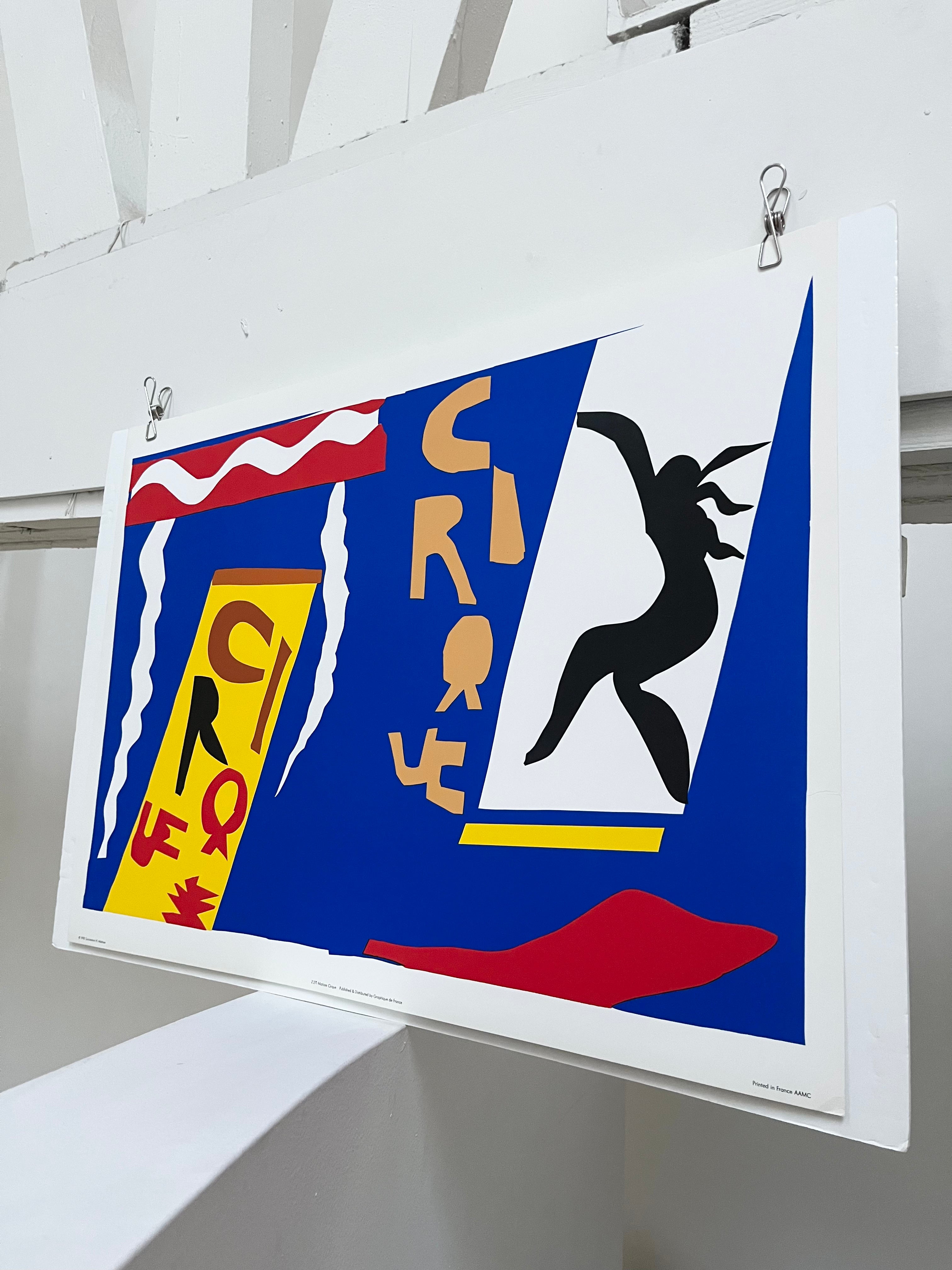 1990 Henri Matisse French screenprint, "Cirque" reproduction print