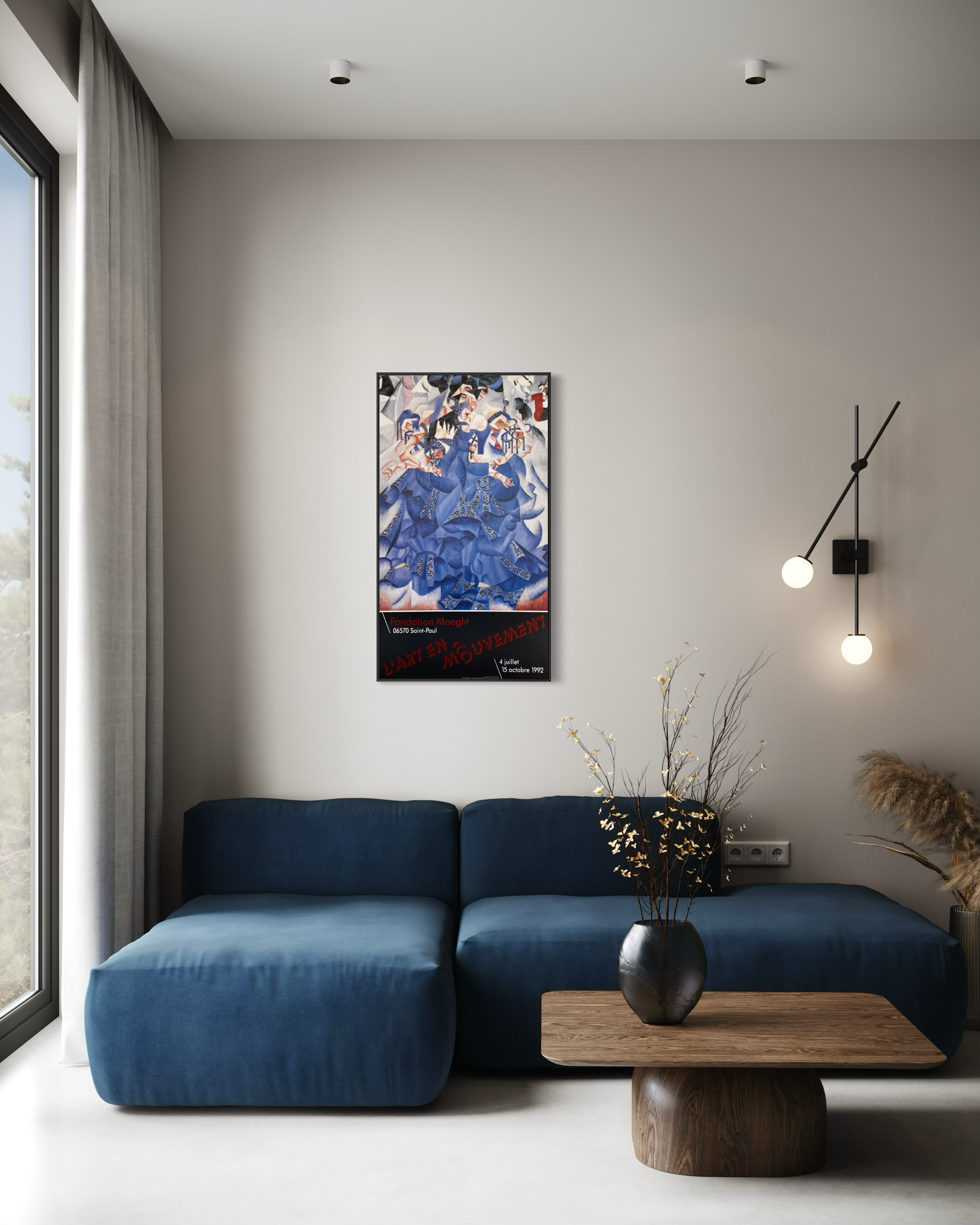 1992 Gino Severini French Art Exhibition Print Home Mockup 2
