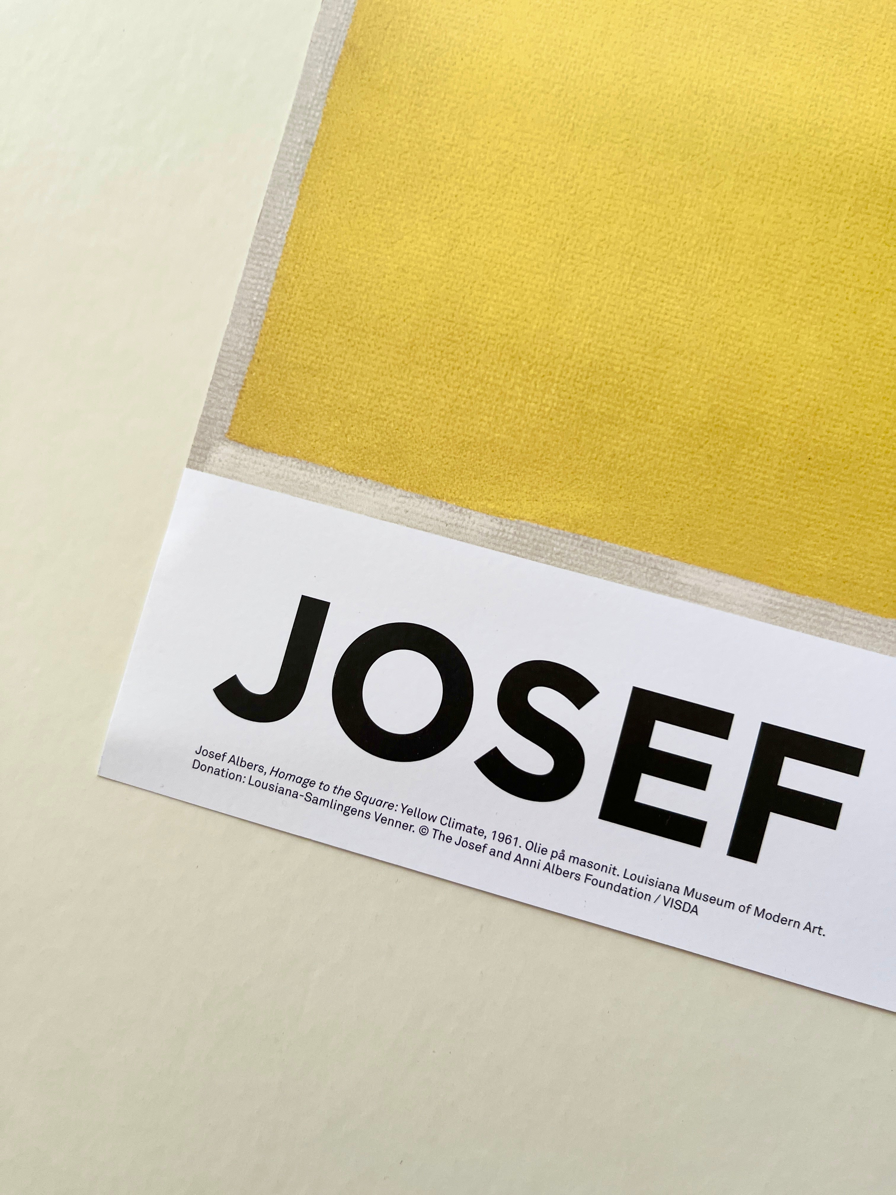 2011 Josef Albers Danish Art Exhibition Poster. Closeup production information.