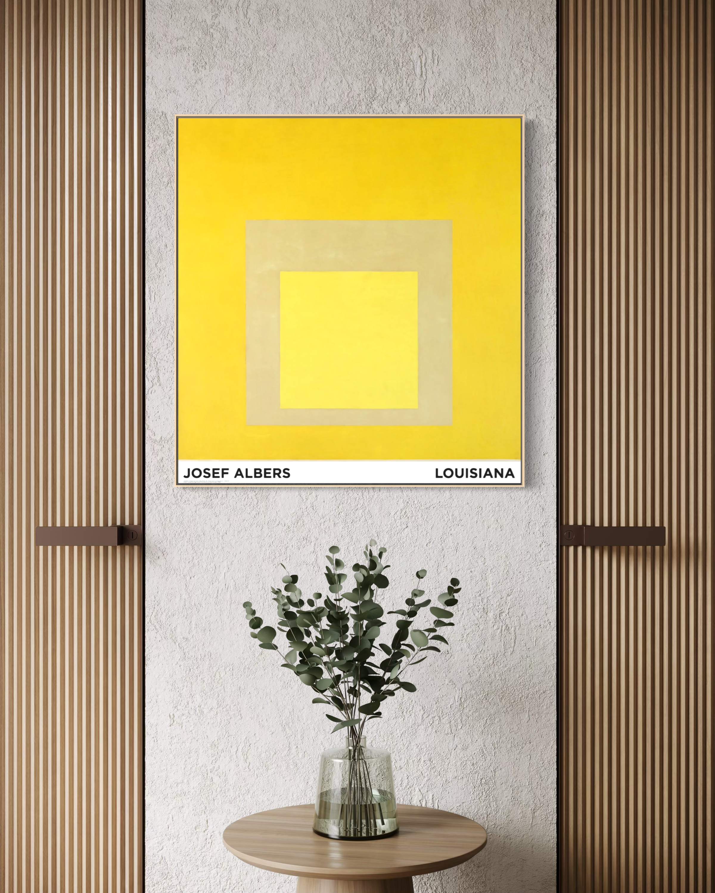 2011 Josef Albers Danish Art Exhibition Poster. Homage to the square mockup.
