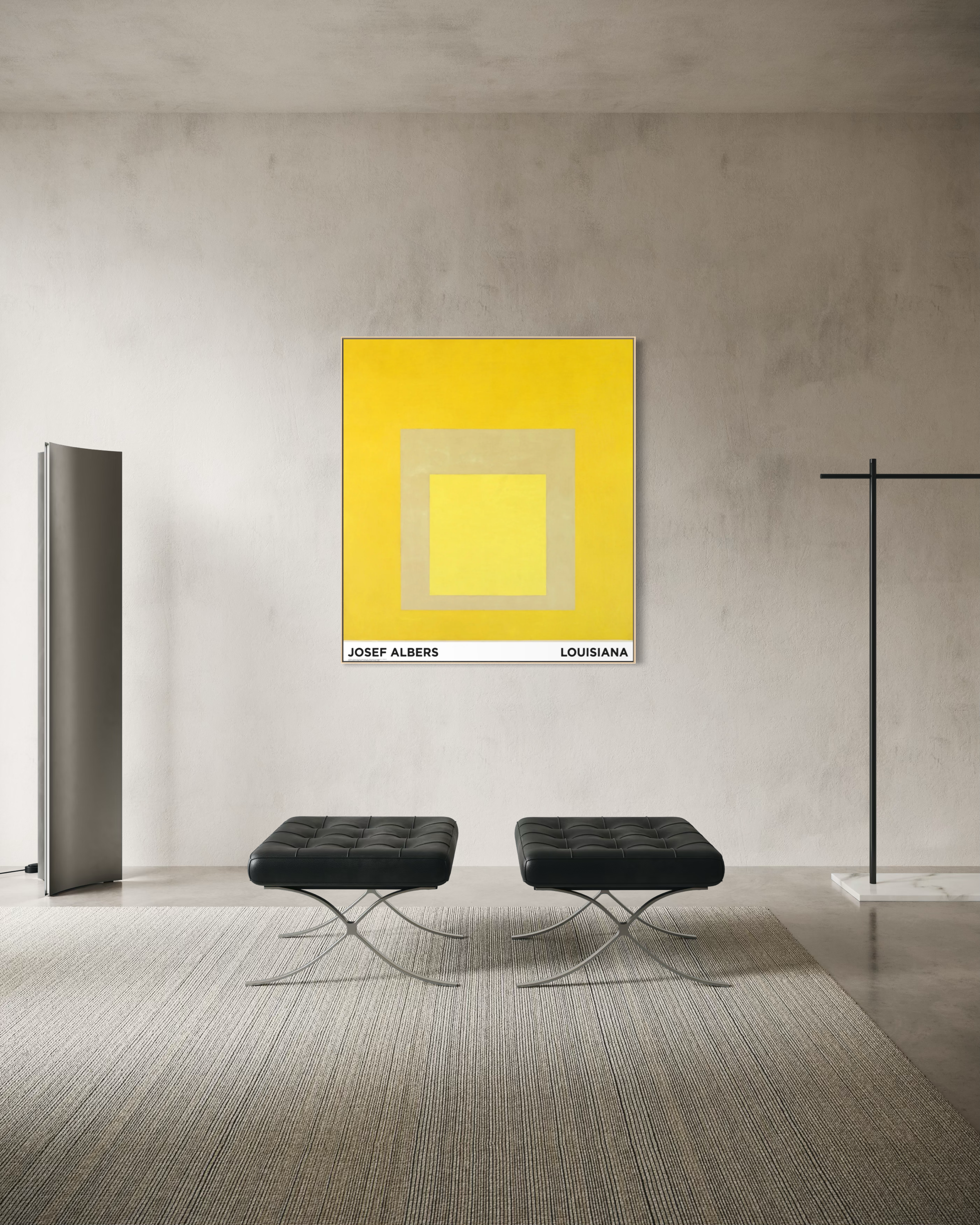 2011 Josef Albers Danish Art Exhibition Poster Minimalist Mockup