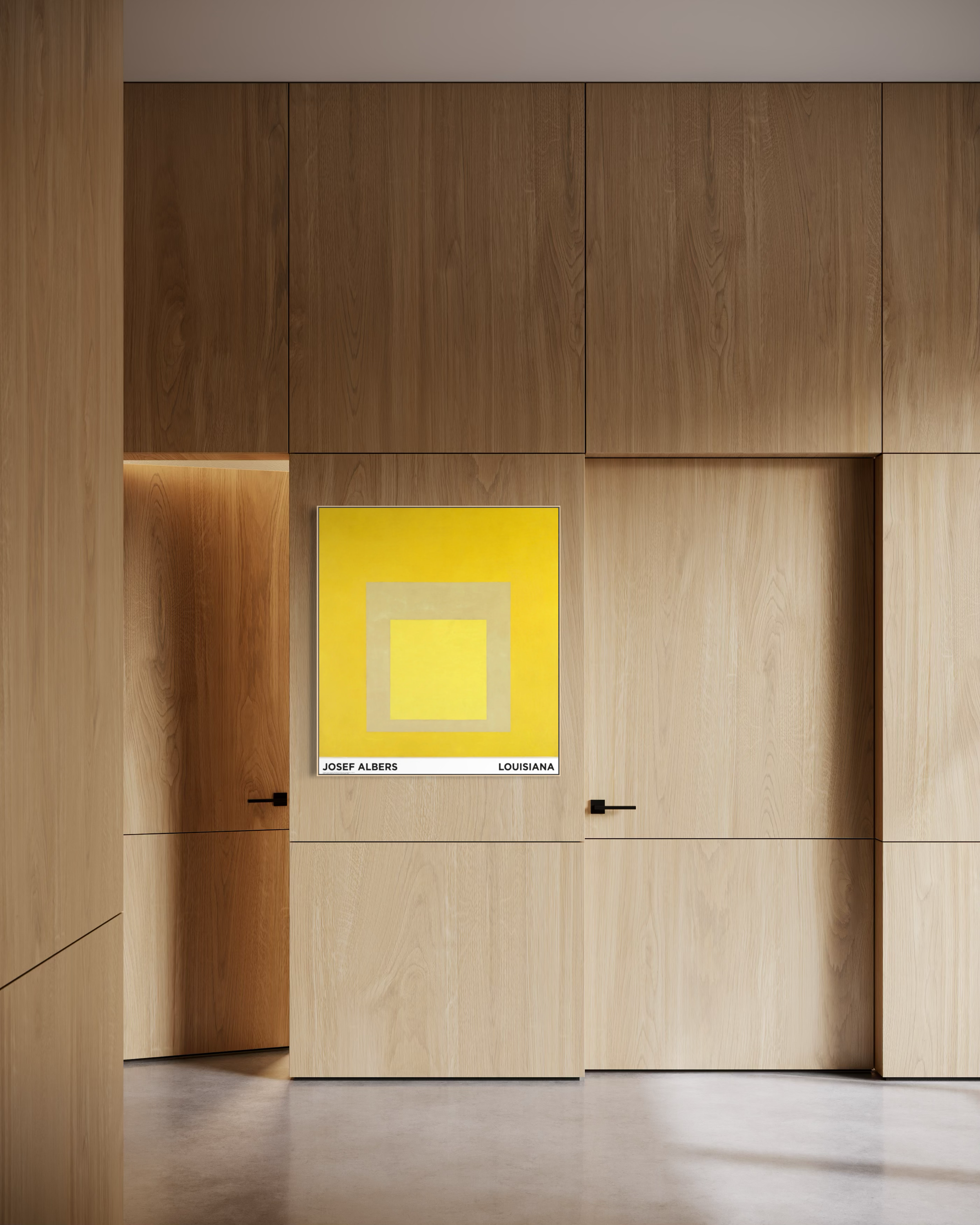 2011 Josef Albers Danish Art Exhibition Poster. Homage to the square. Home Mockup
