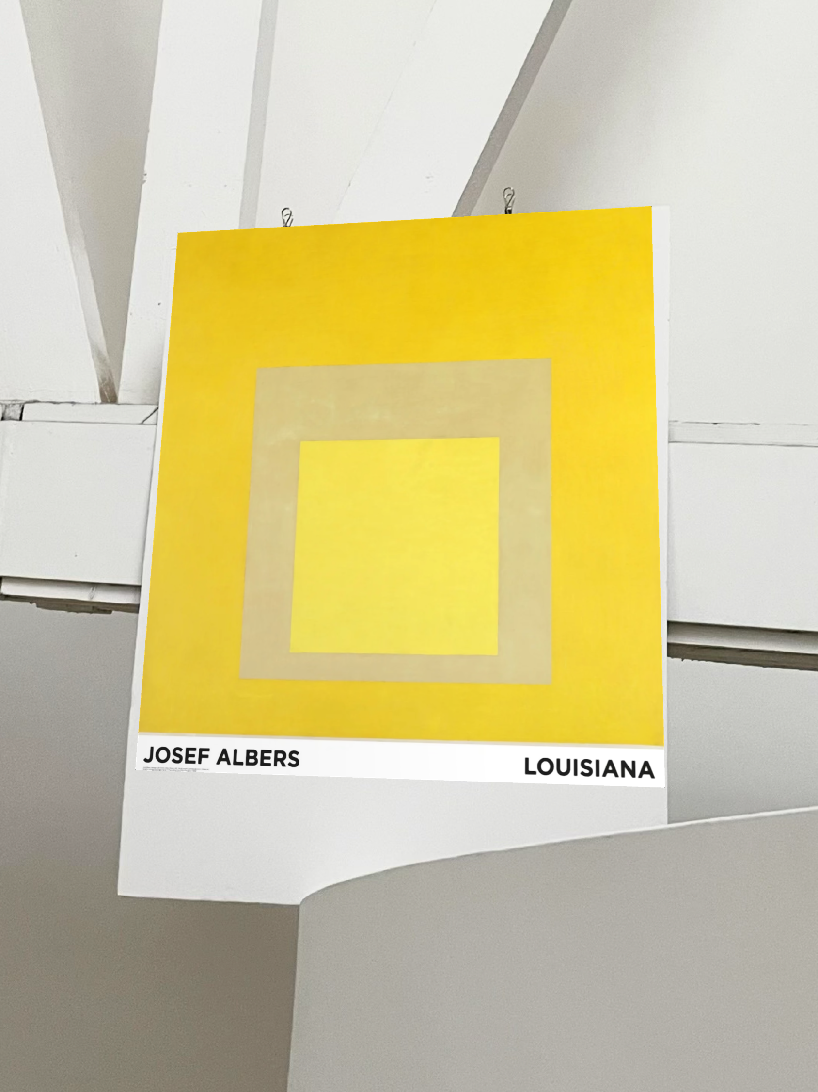 2011 Josef Albers Danish Art Exhibition Poster. Wide Full View