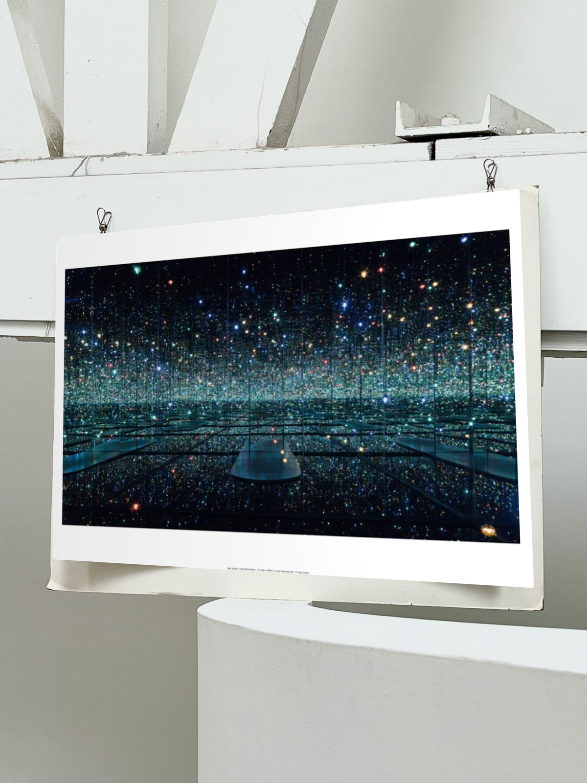 2013 Yayoi Kusama art exhibition print, "Infinity Mirrored Room" Broad Museum poster