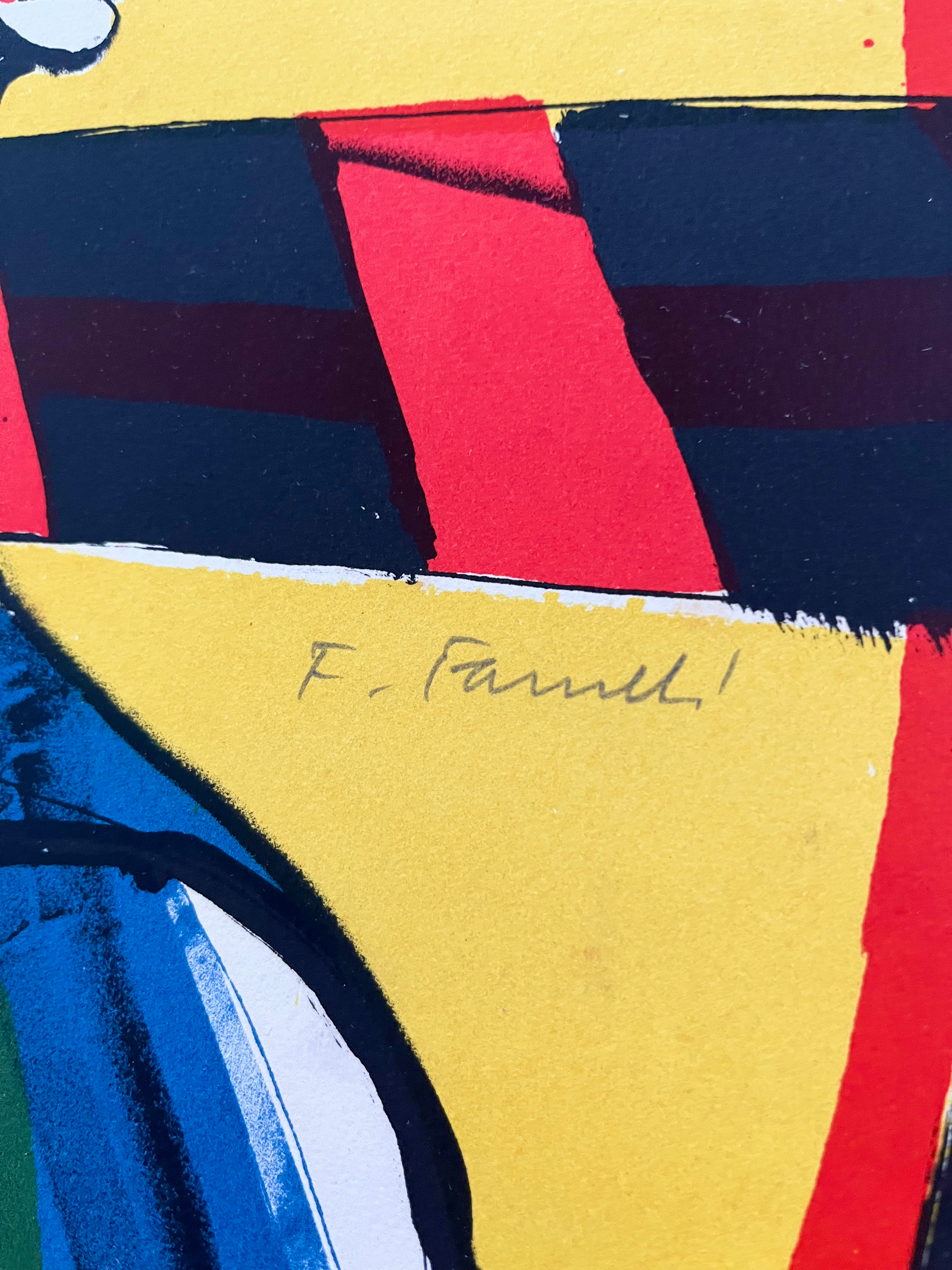 1970s Fernando Farulli Signed Italian Artist Proof Lithograph