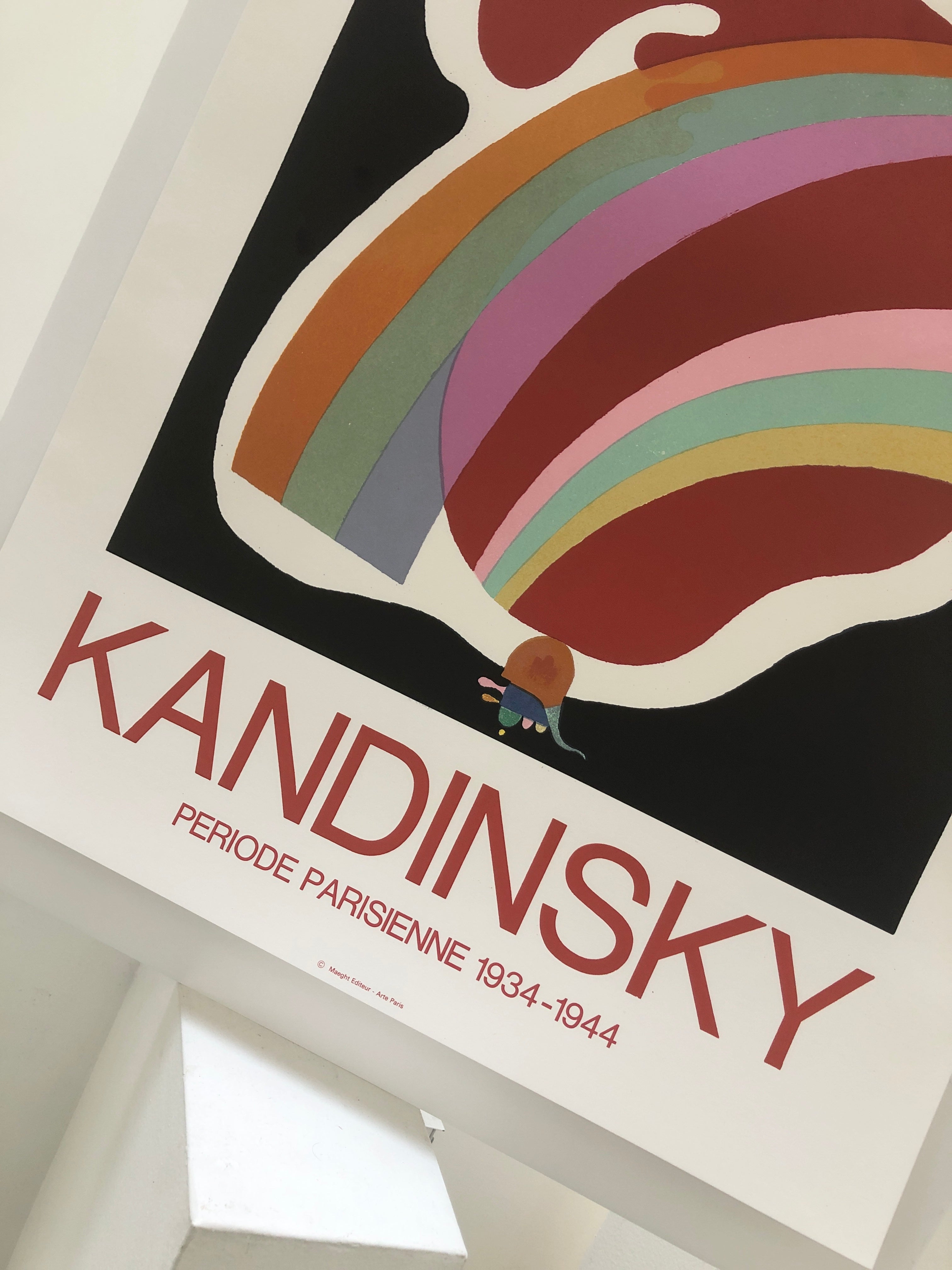 Vintage Wassily Kandinsky French Art Exhibition Lithograph