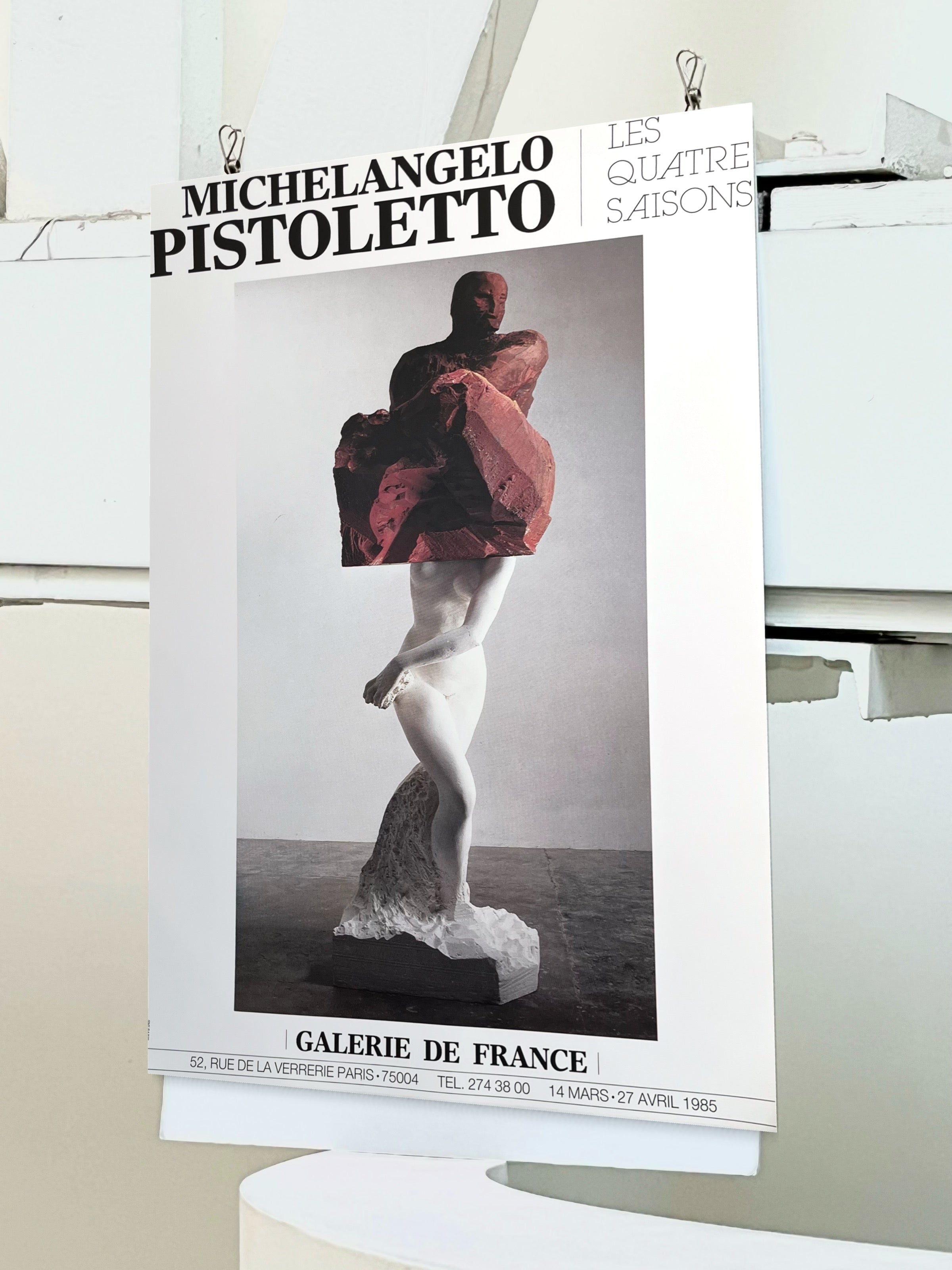 1985 Michelangelo Pistoletto French Art Exhibition Poster