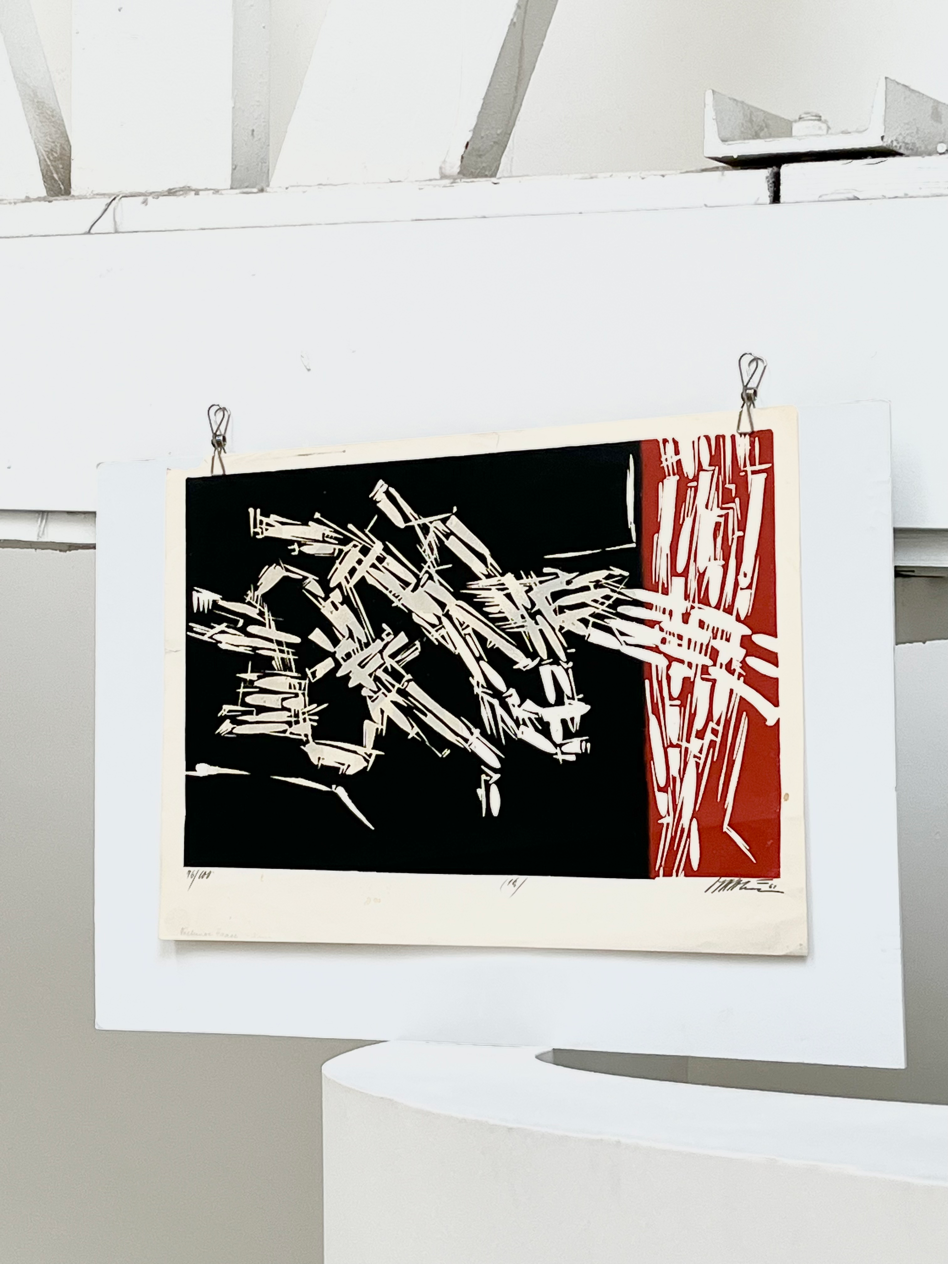 1961 Volkmar Haase Original Signed Linocut