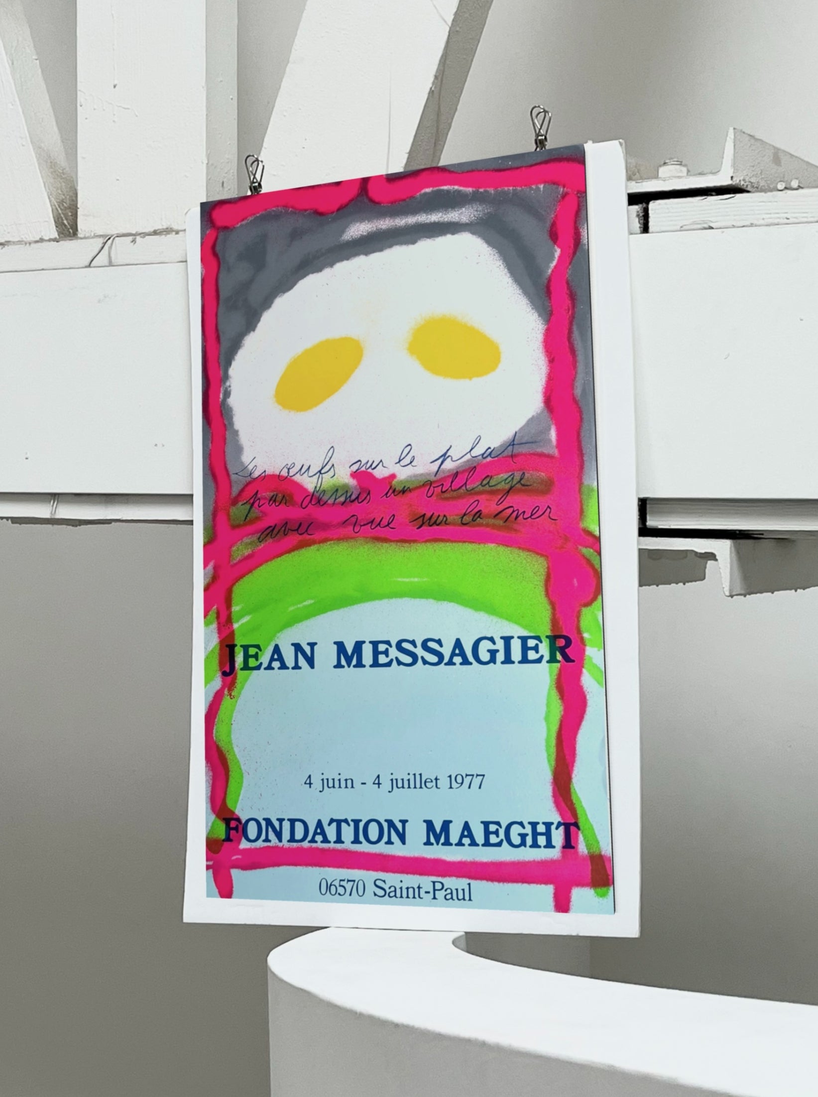 1970s Jean Messagier French Art Exhibition Lithograph