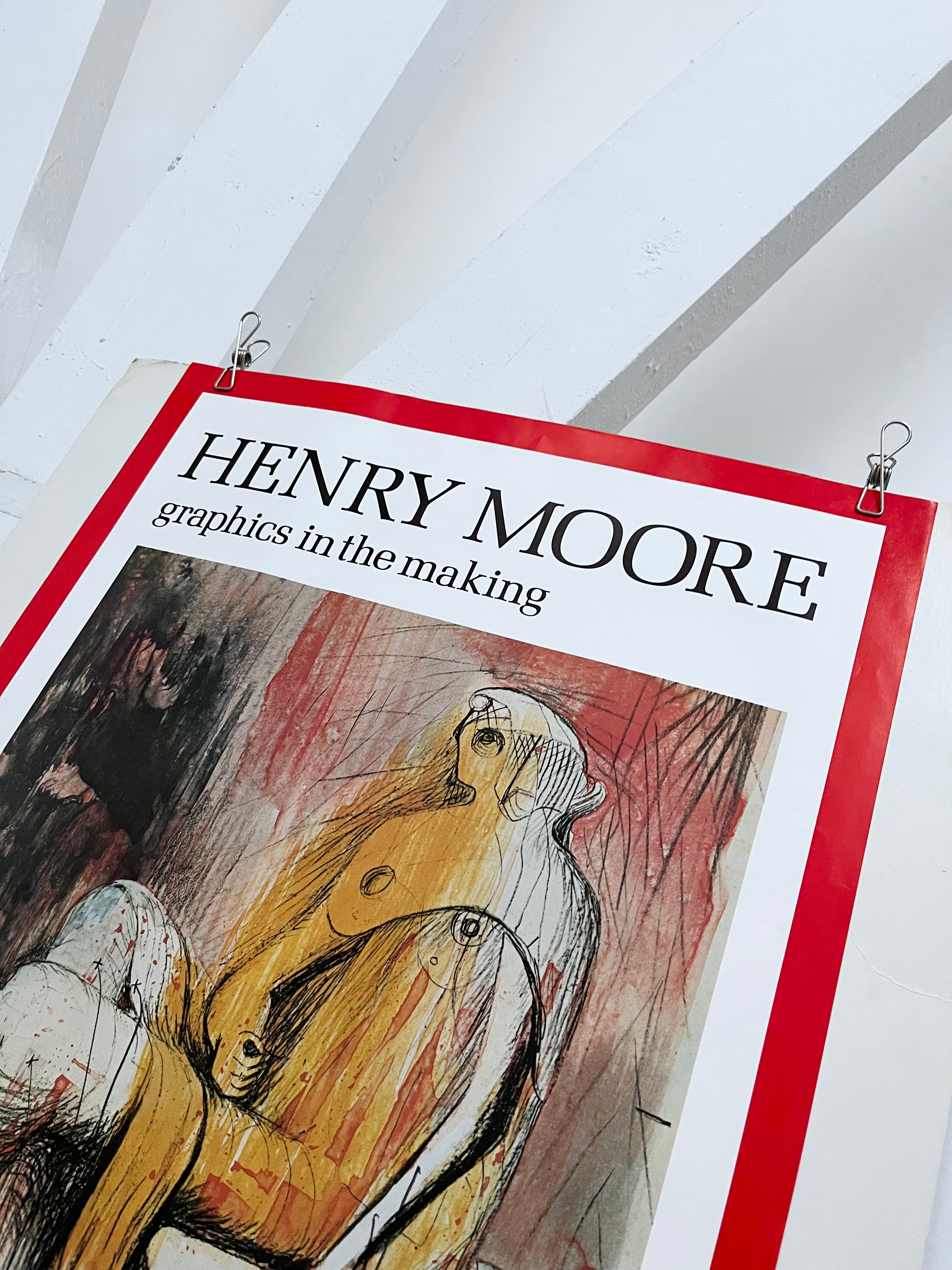 1975 Henry Moore English Art Exhibition Poster