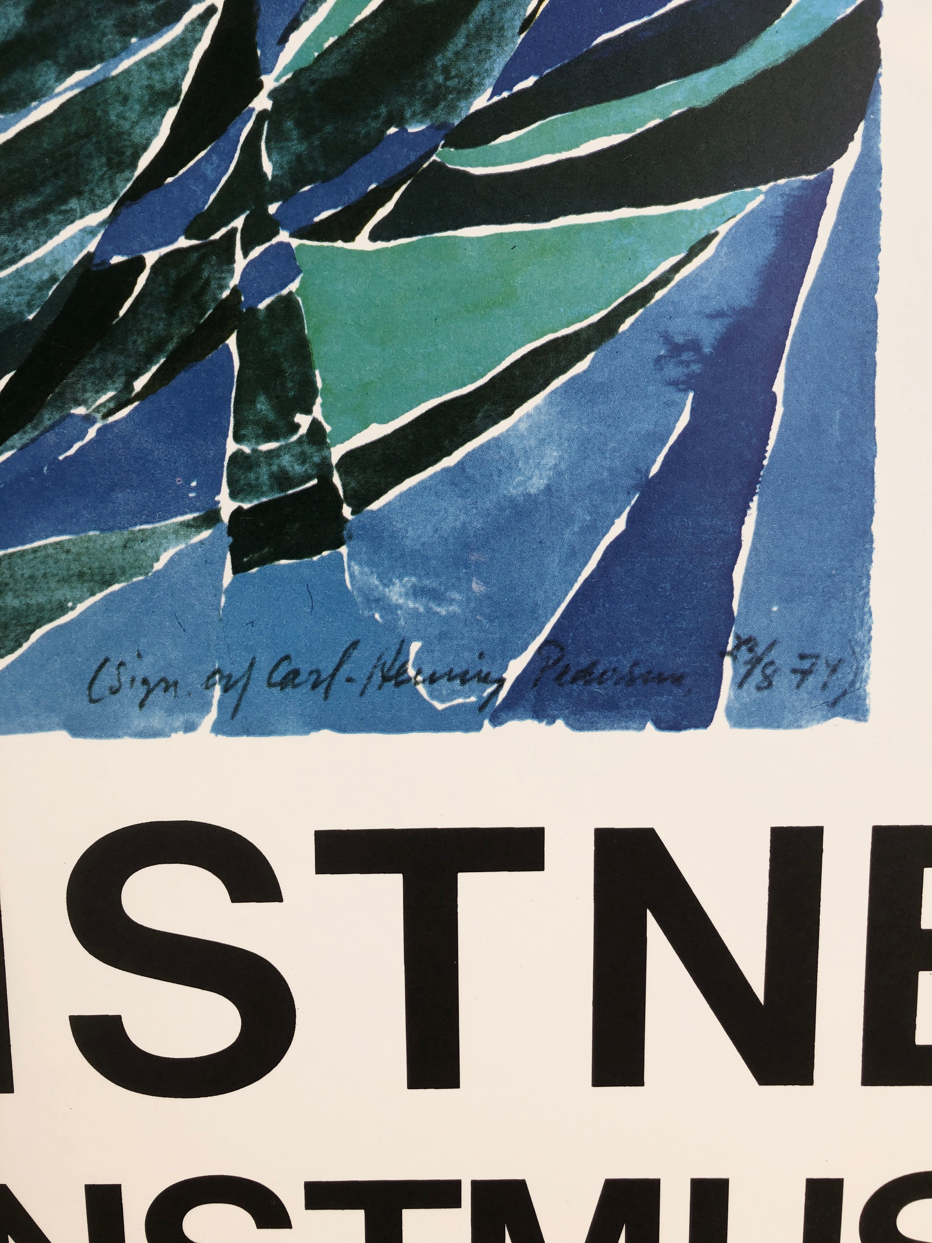 1974 Danish Museum Art Exhibition Lithograph