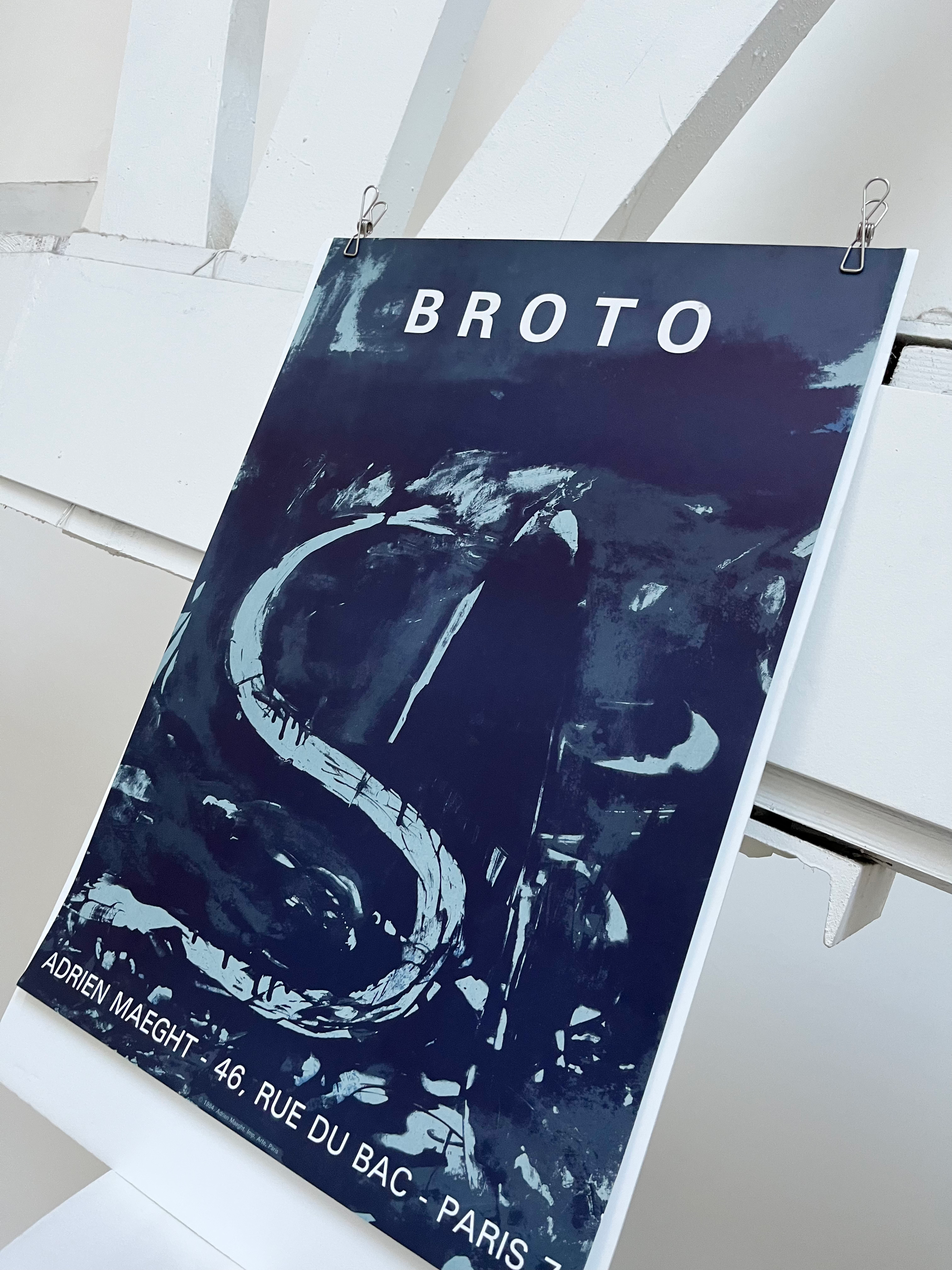 1984 José Manuel Broto Art Exhibition Lithograph