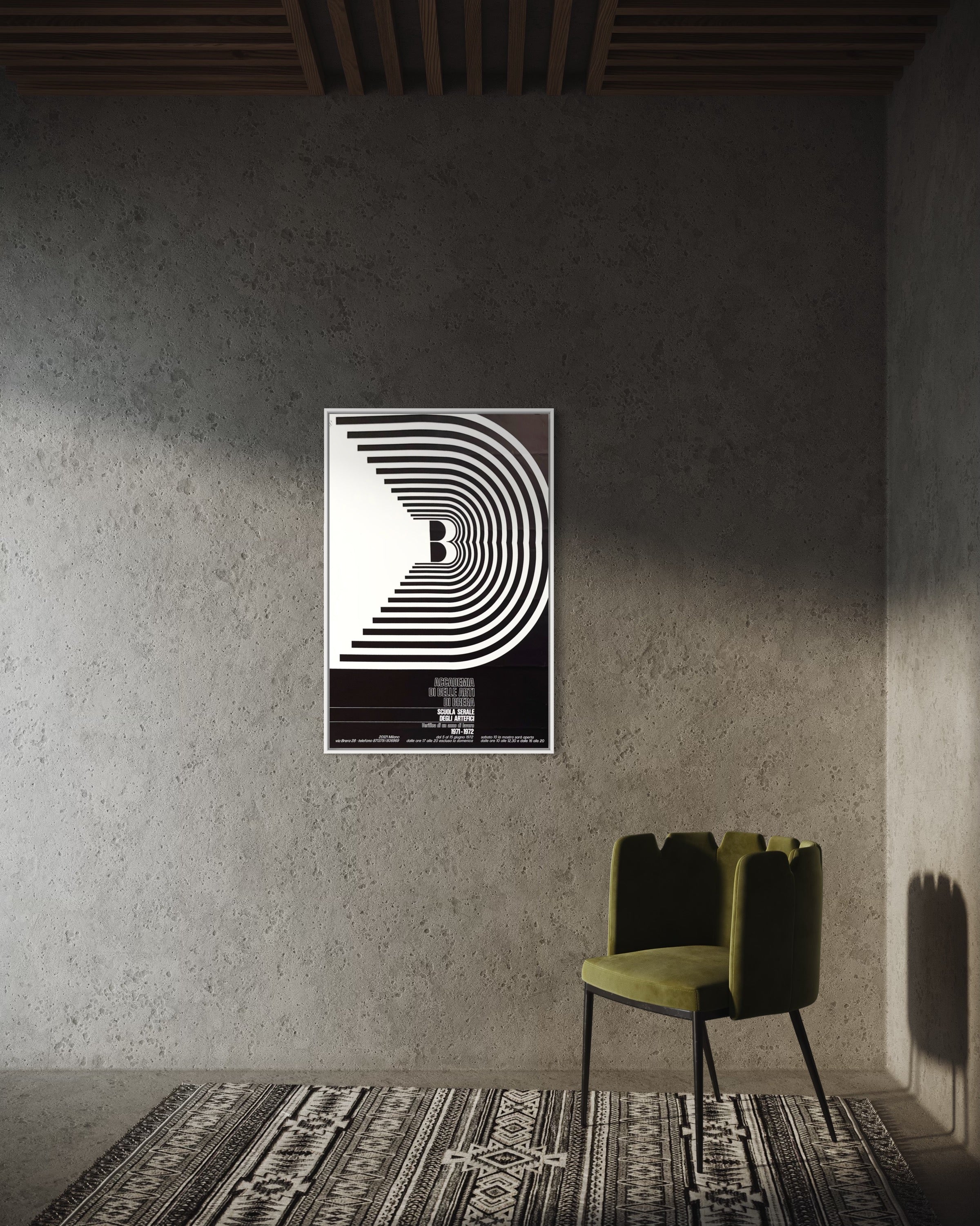 1971 Brera Academy Italian Poster