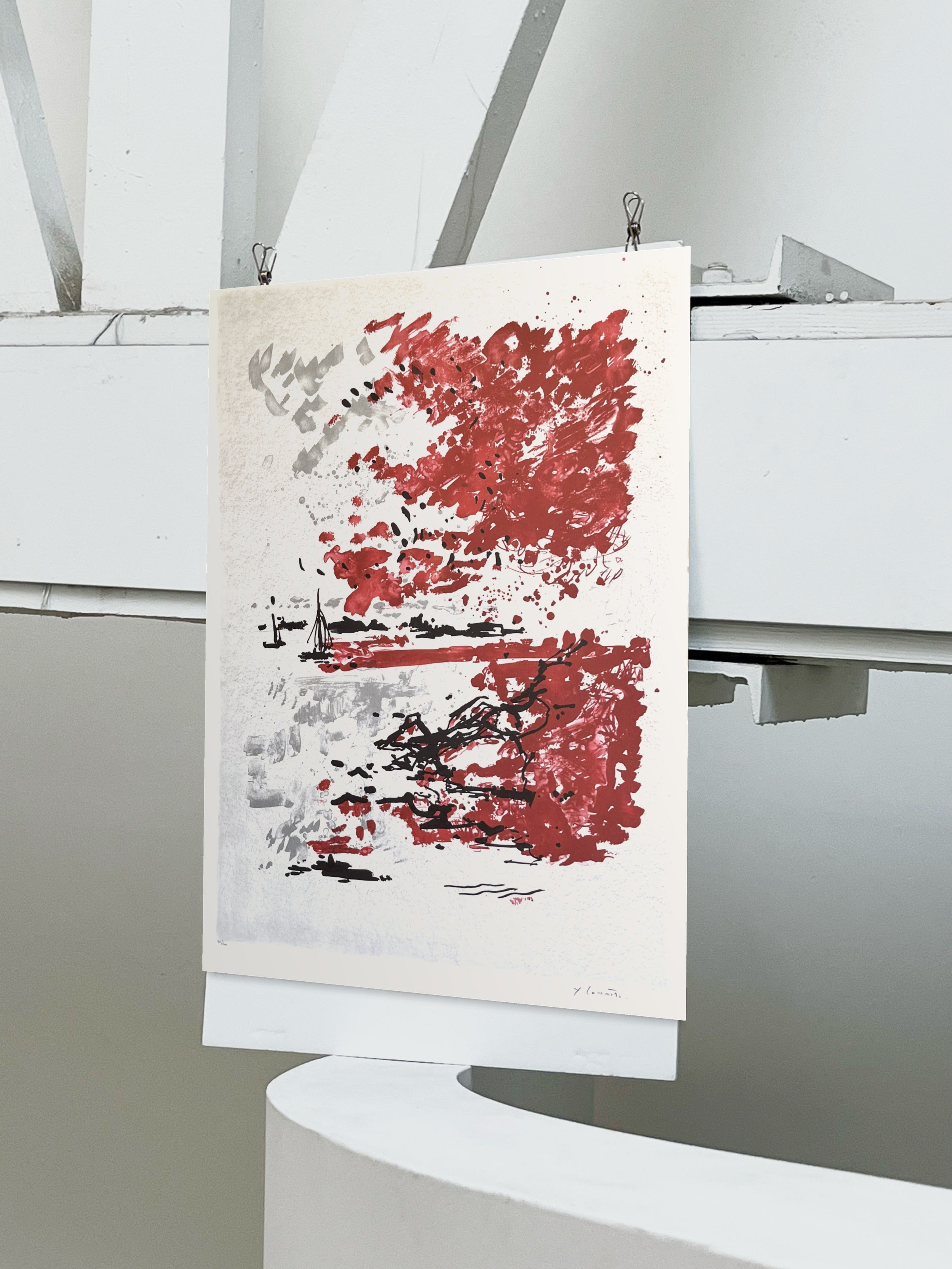 1970s Jean-Yves Commère Signed French Lithograph