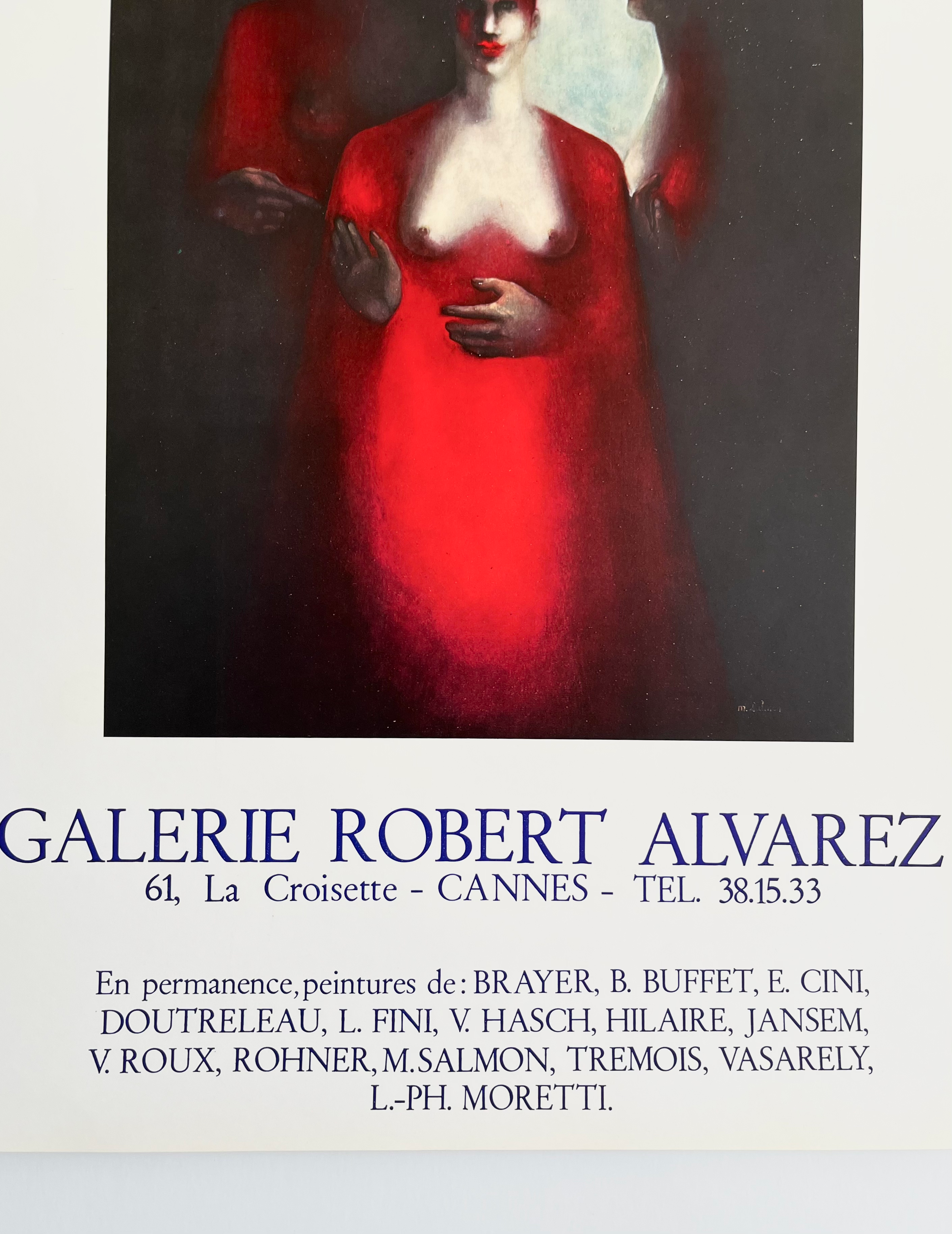 1975 Michele Salmon French Art Exhibition Lithograph