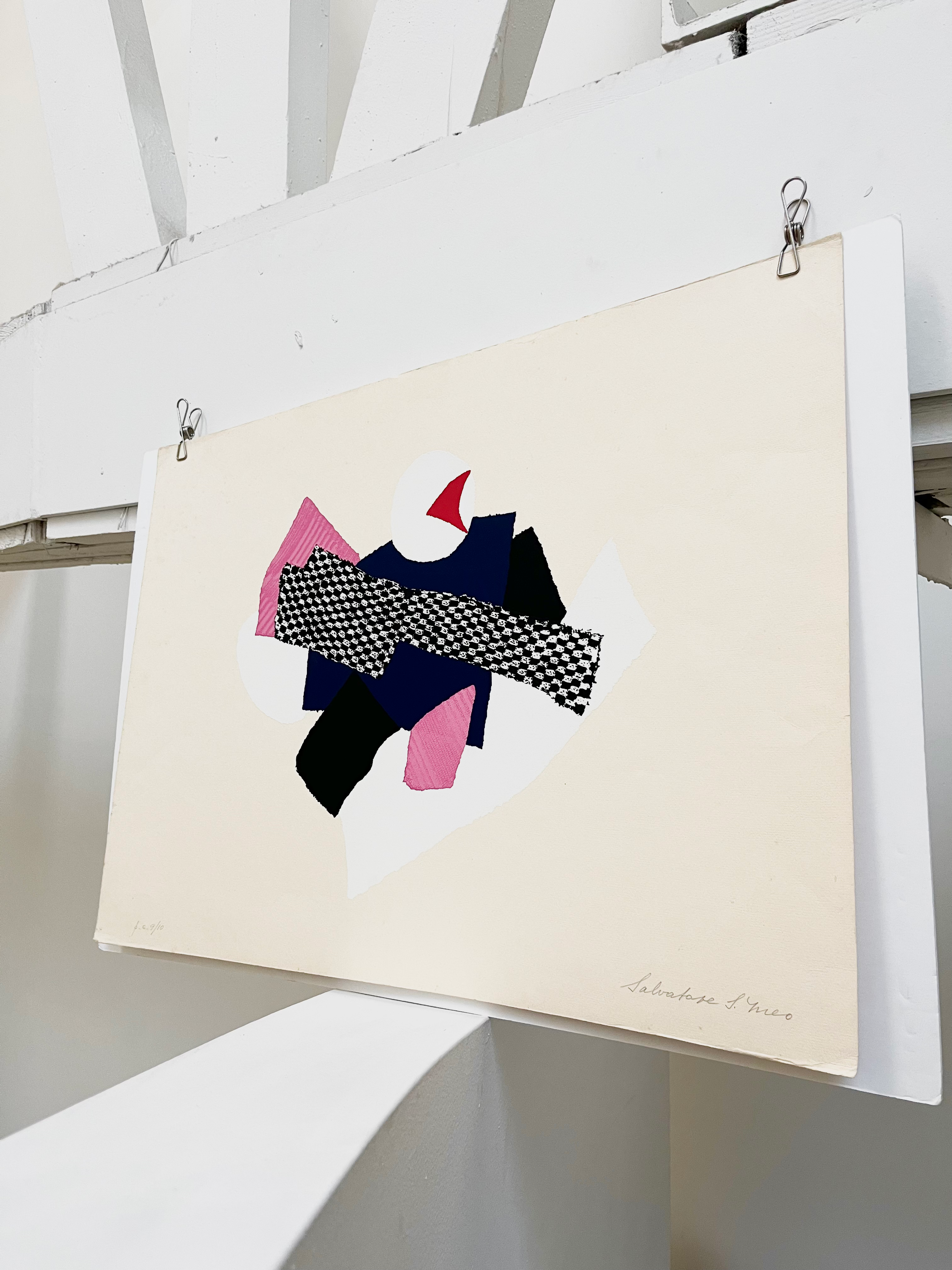 1970s Salvatore Meo Italian Signed Screenprint