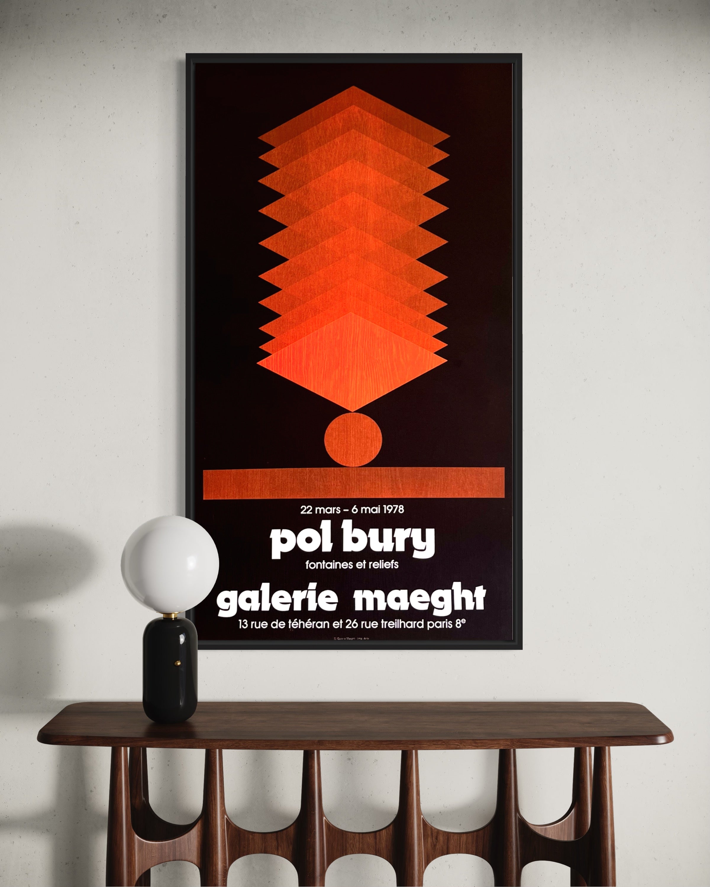 1978 Pol Bury French Art Exhibition Print