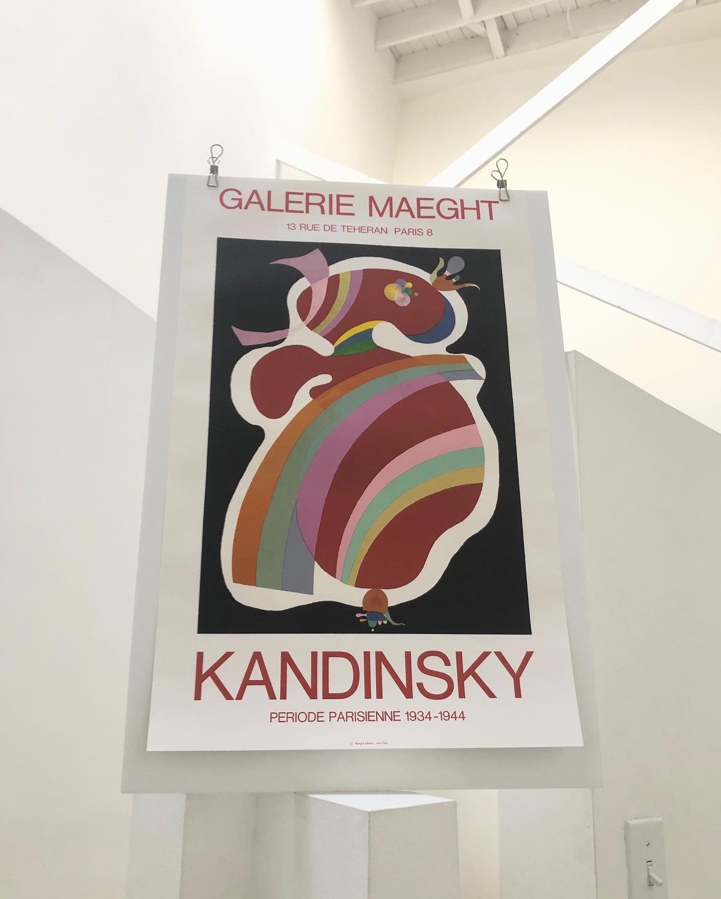Vintage Wassily Kandinsky French Art Exhibition Lithograph