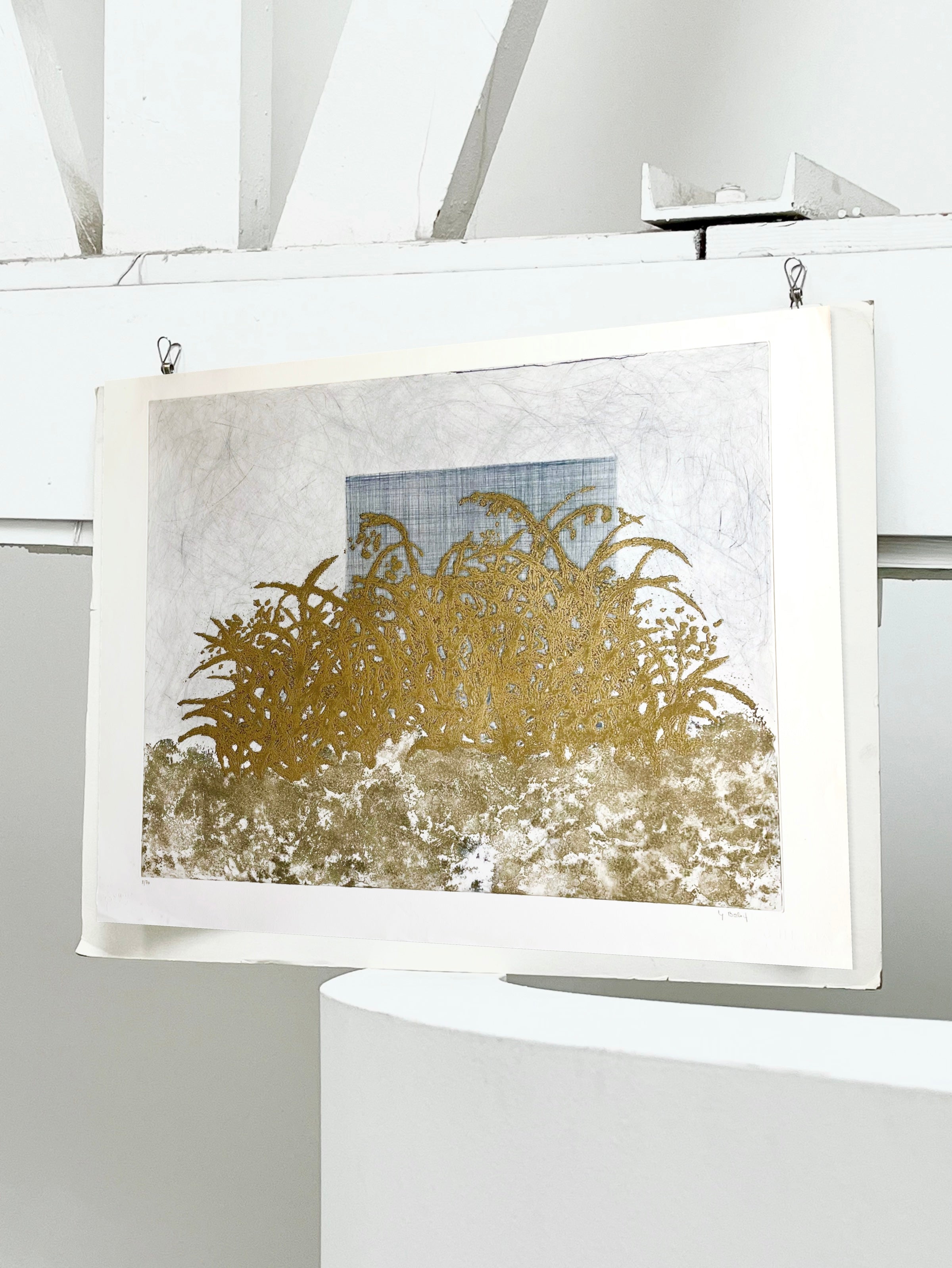 1970s Yannick Ballif-Swinnen Signed Aquatint Etching