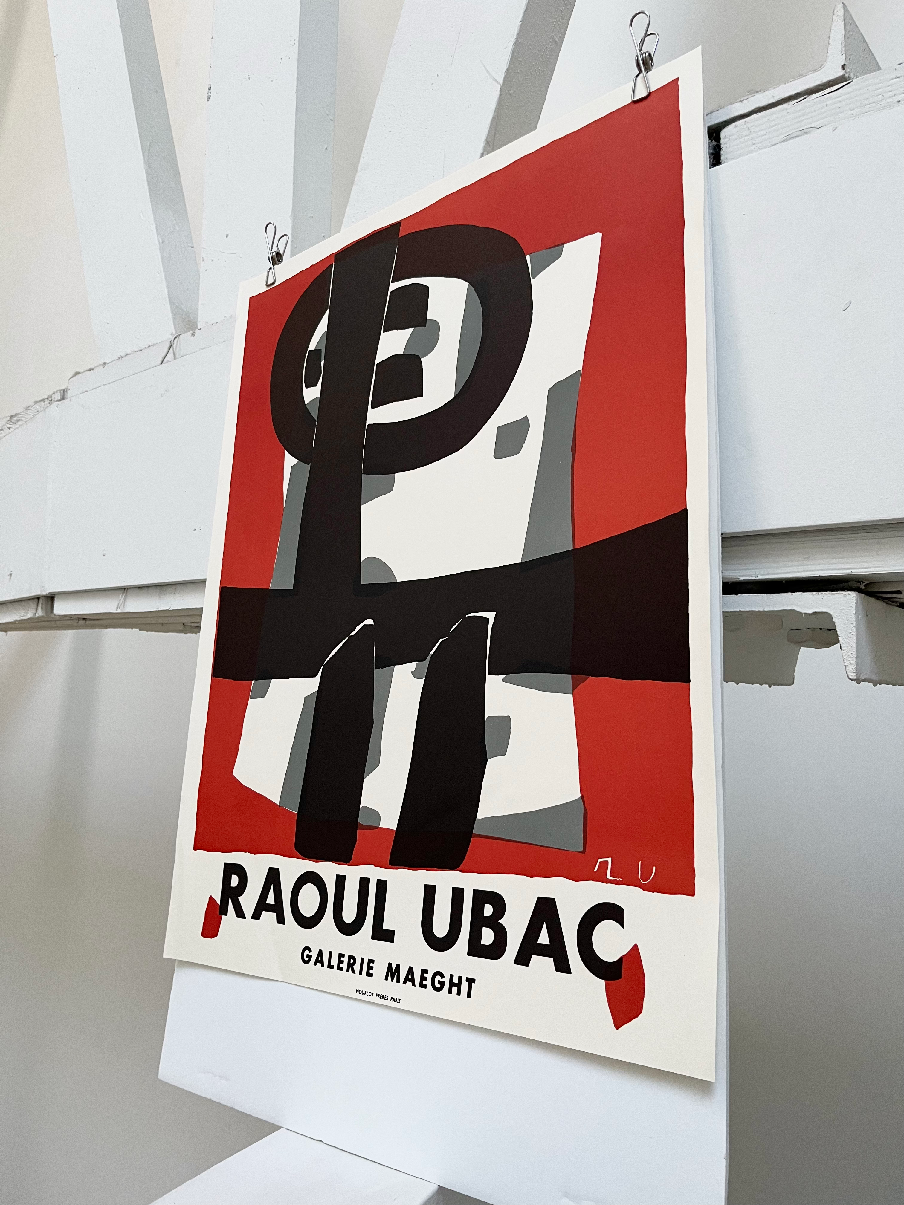 1990s Raoul Ubac French Art Exhibition Print