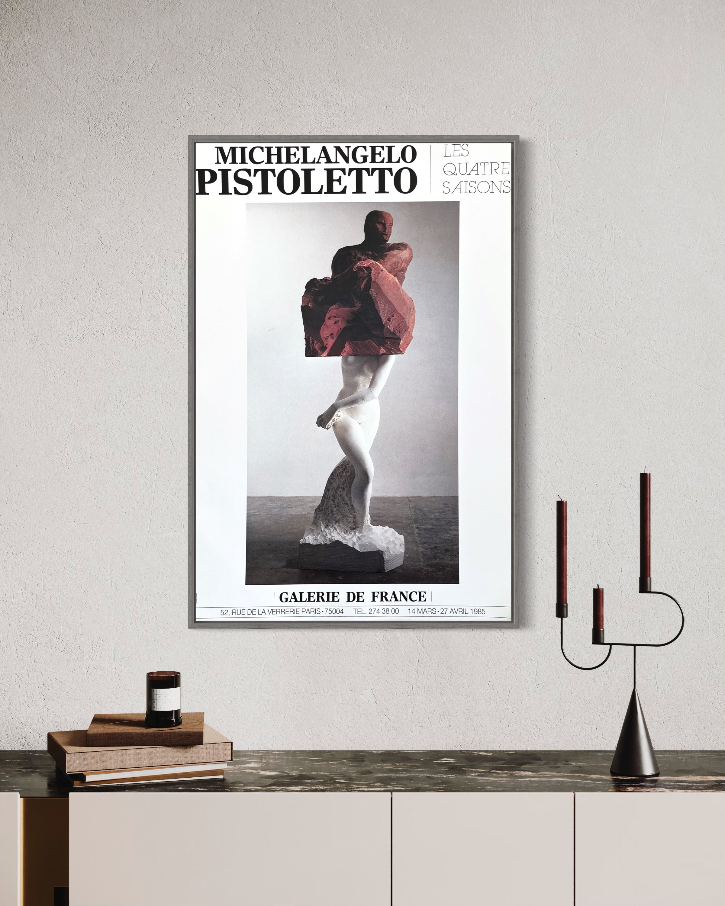 1985 Michelangelo Pistoletto French Art Exhibition Poster