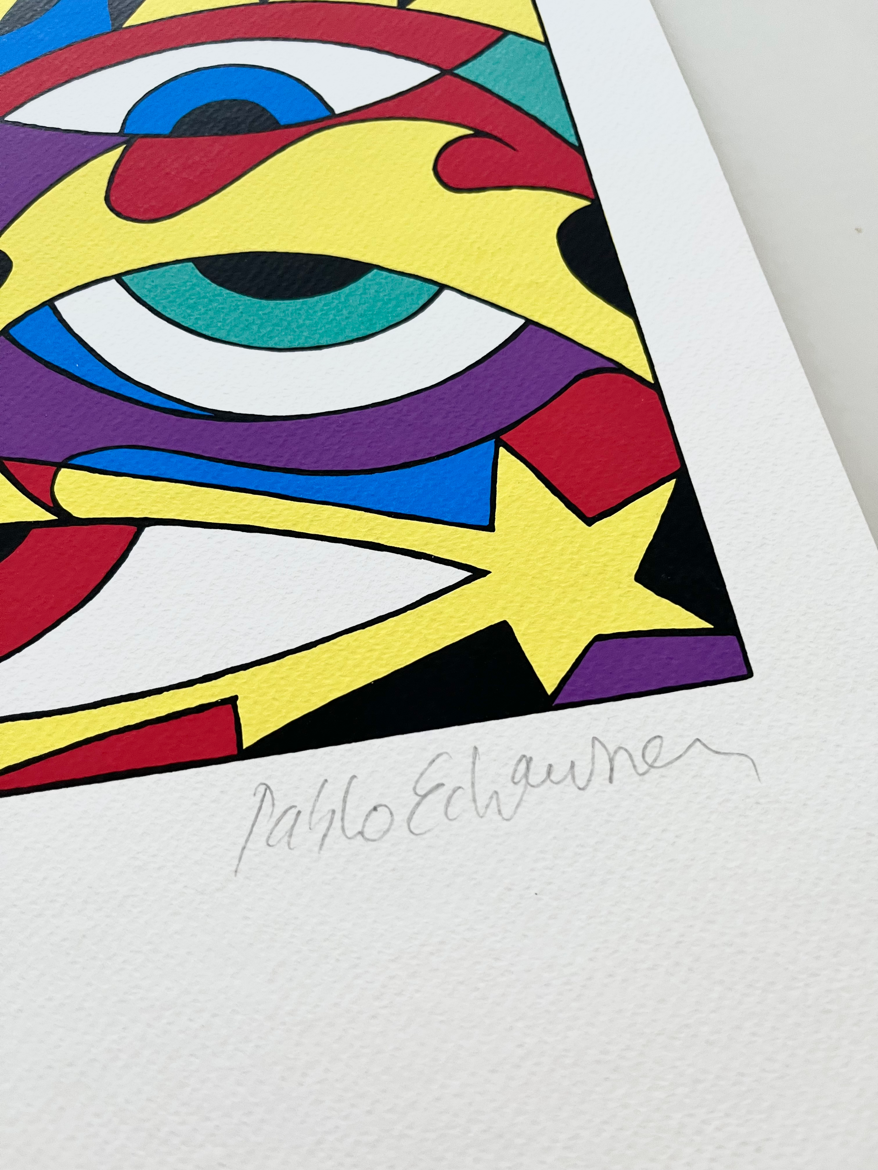 1971 Pablo Echaurren Signed Italian Serigraph