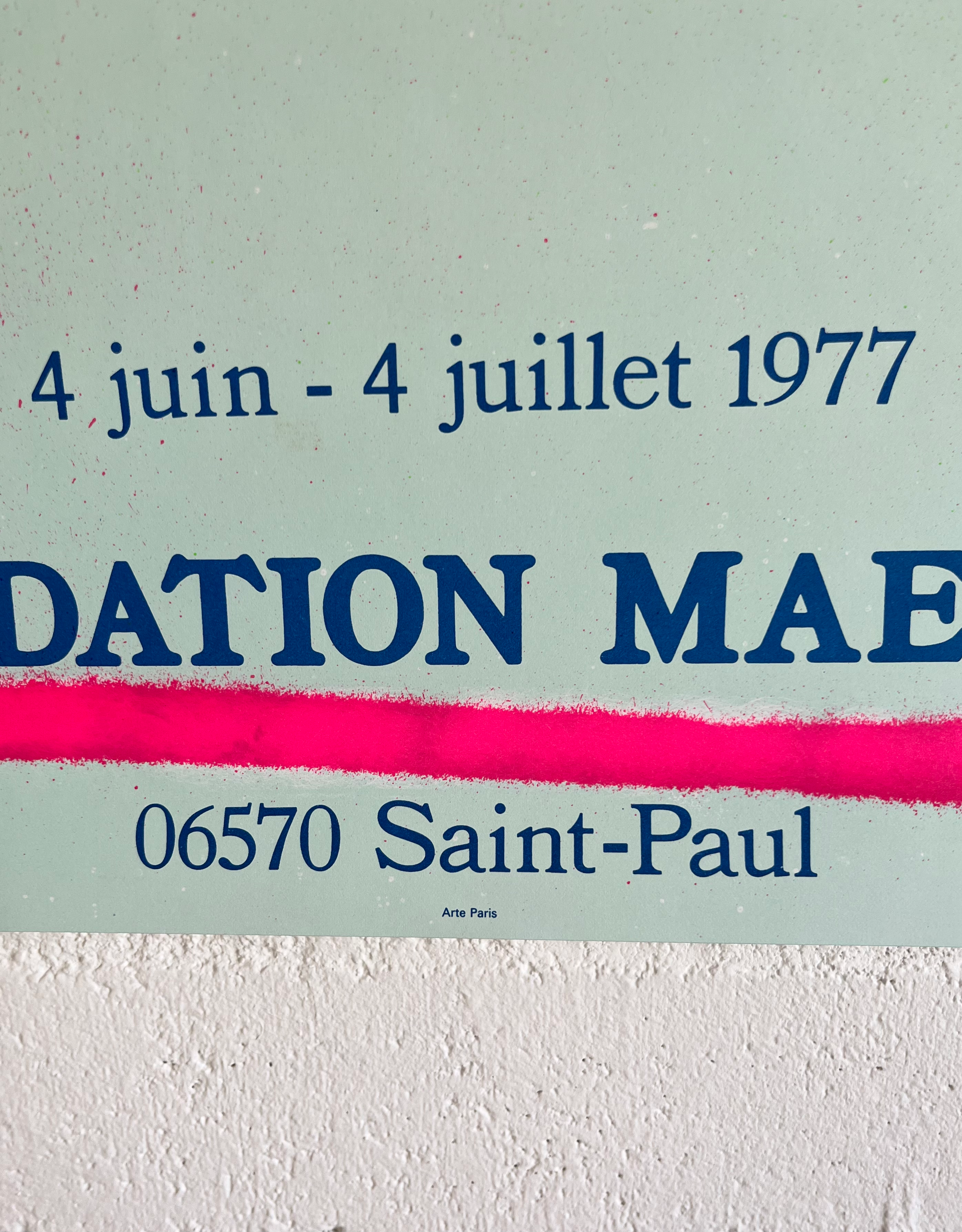 1970s Jean Messagier French Art Exhibition Lithograph