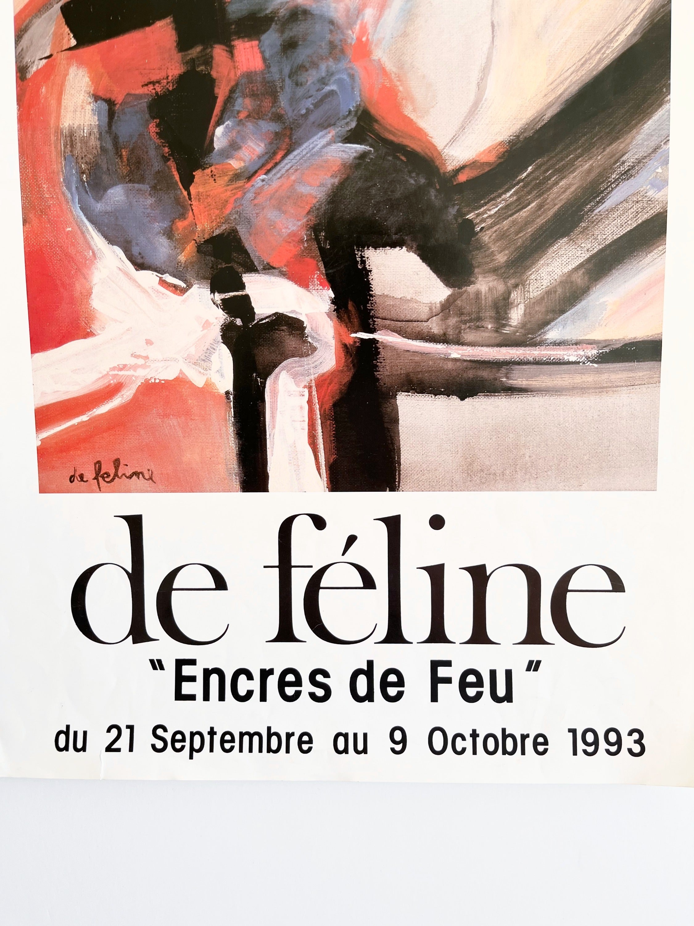 1993 Jacques de Feline French Art Exhibition Poster