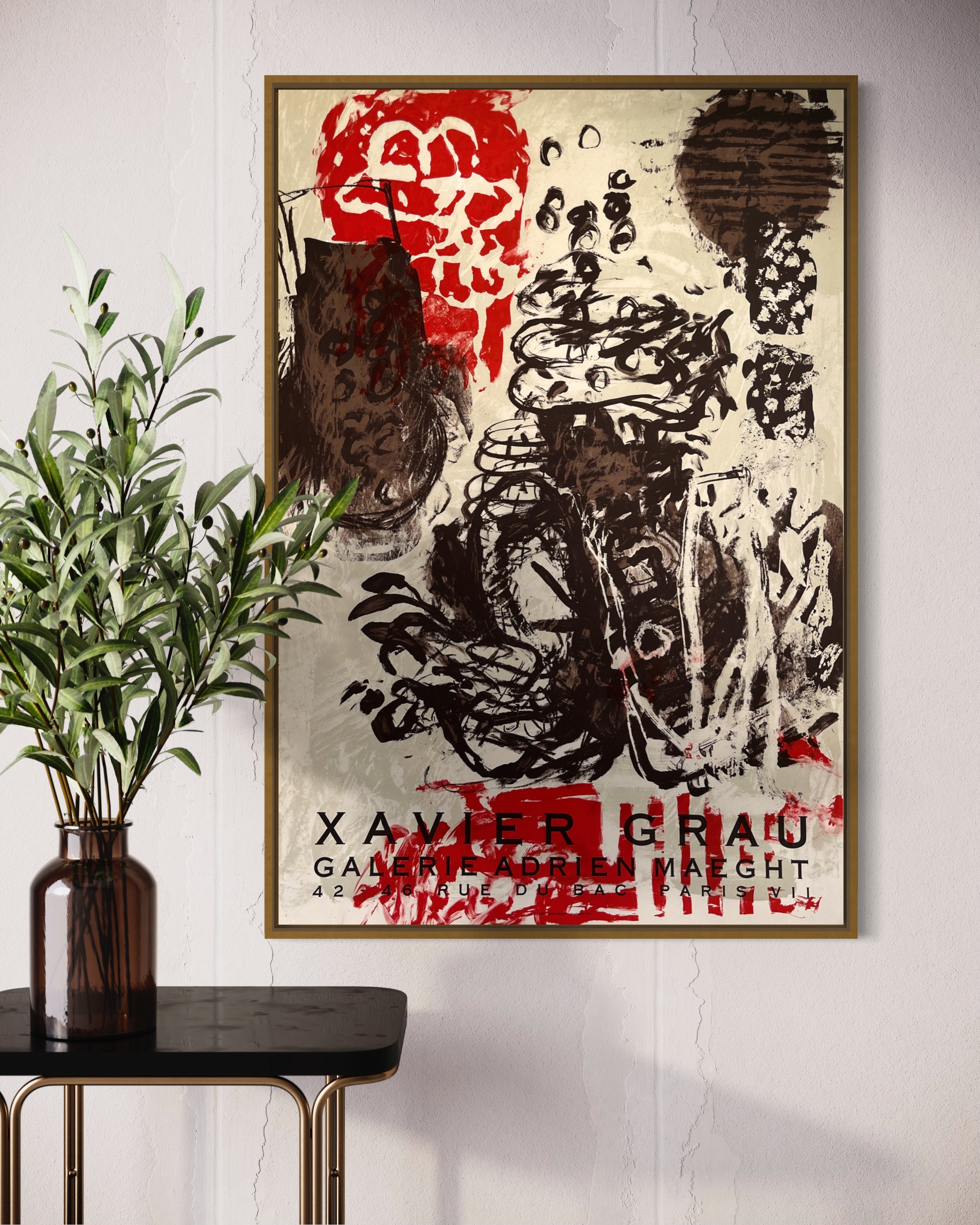1988 Xavier Grau French Art Exhibition Lithograph