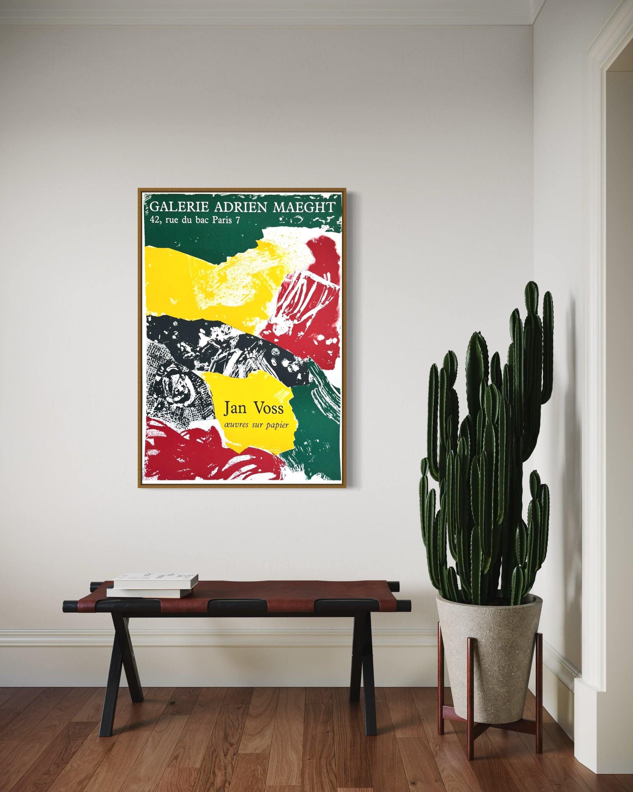 1985 Jan Voss French Art Exhibition Lithograph