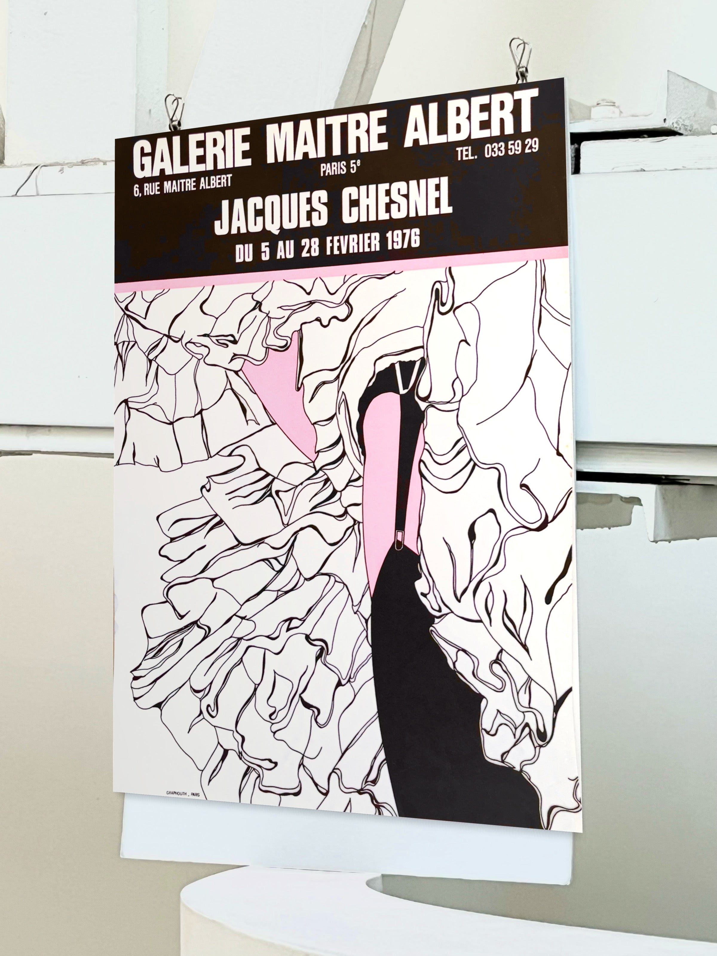 1976 Jacques Chesnel French Art Exhibition Lithograph