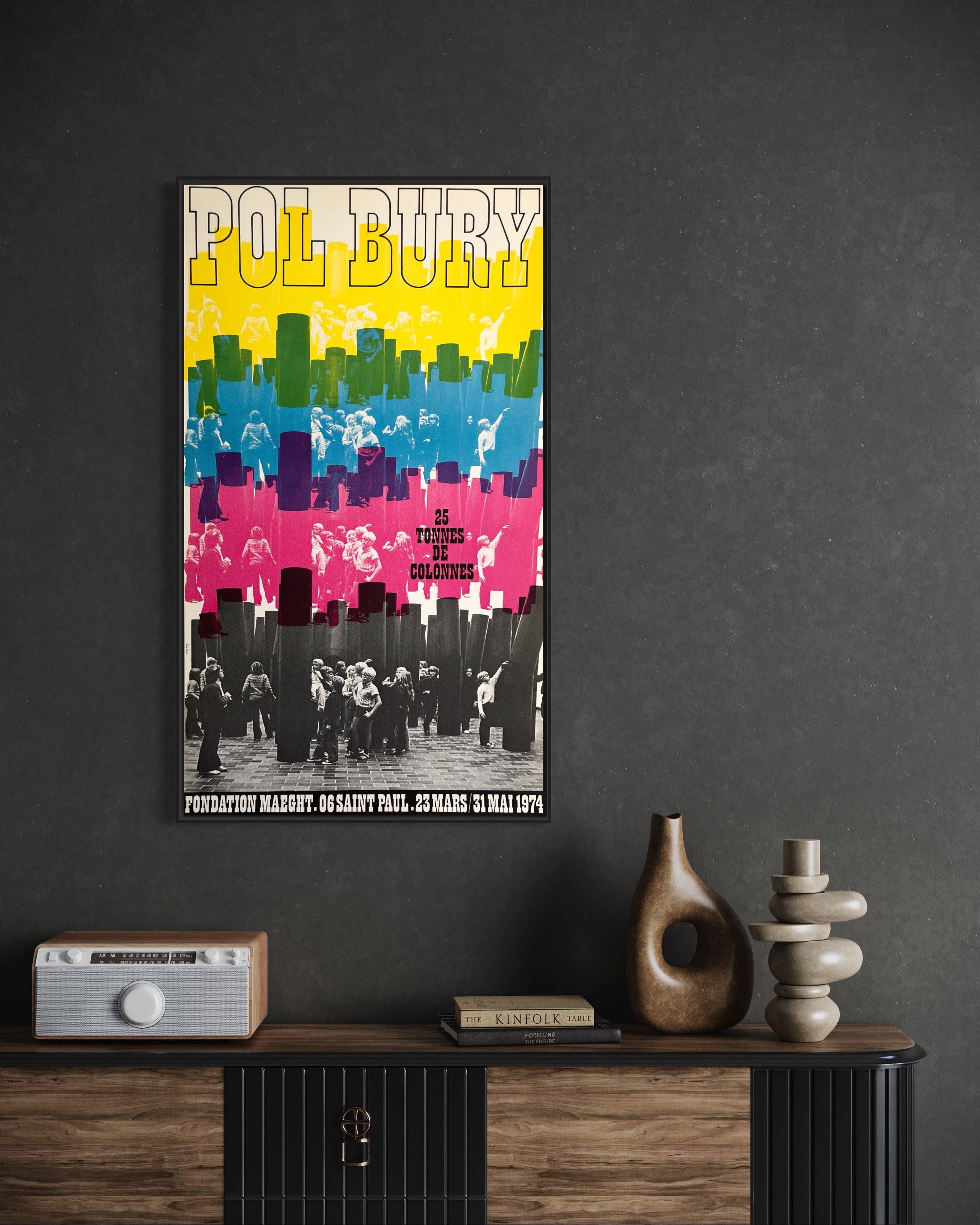 1974 Pol Bury French Art Exhibition Print