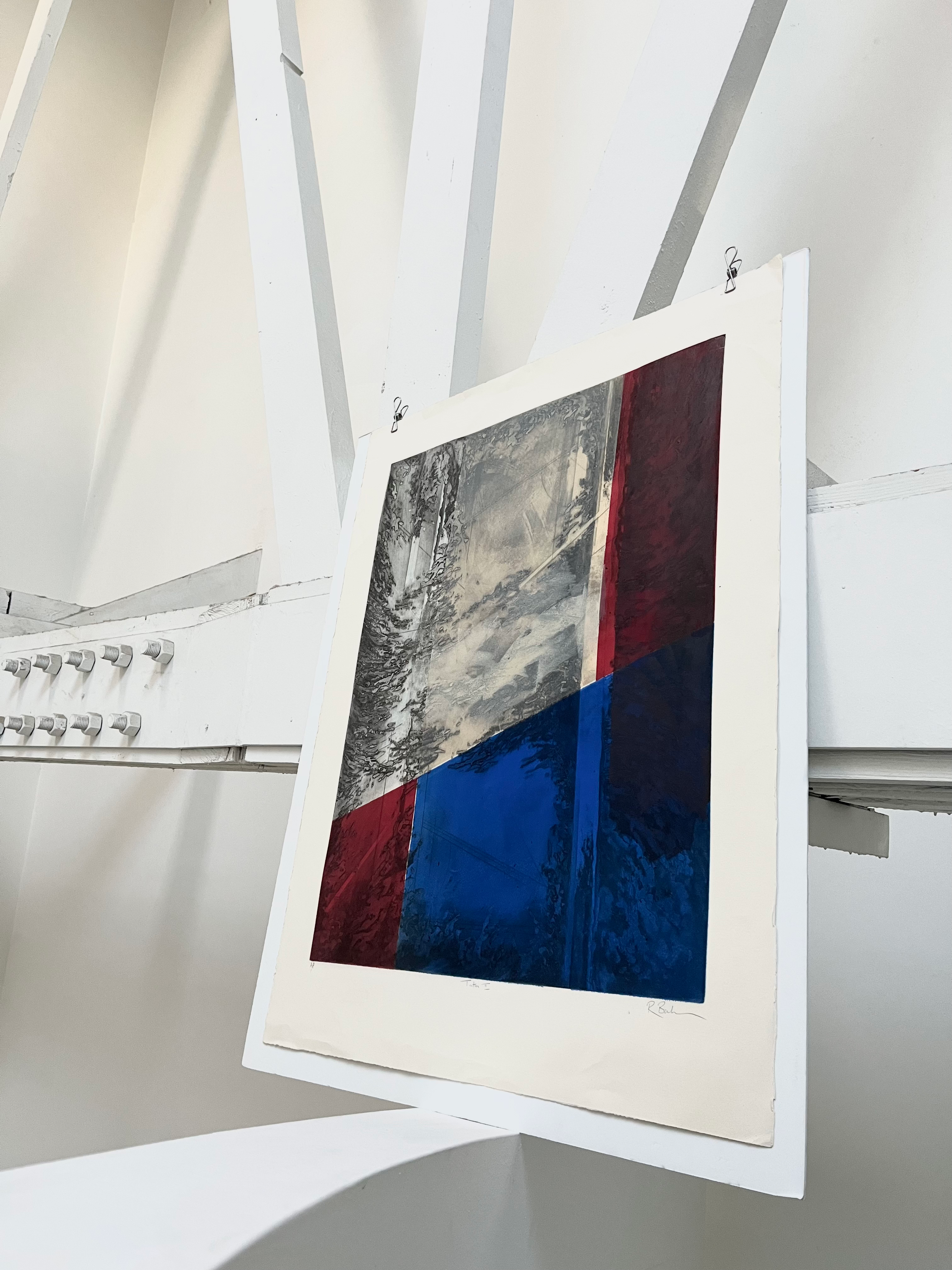 1980s Russell Baker XL Signed Aquatint Etching