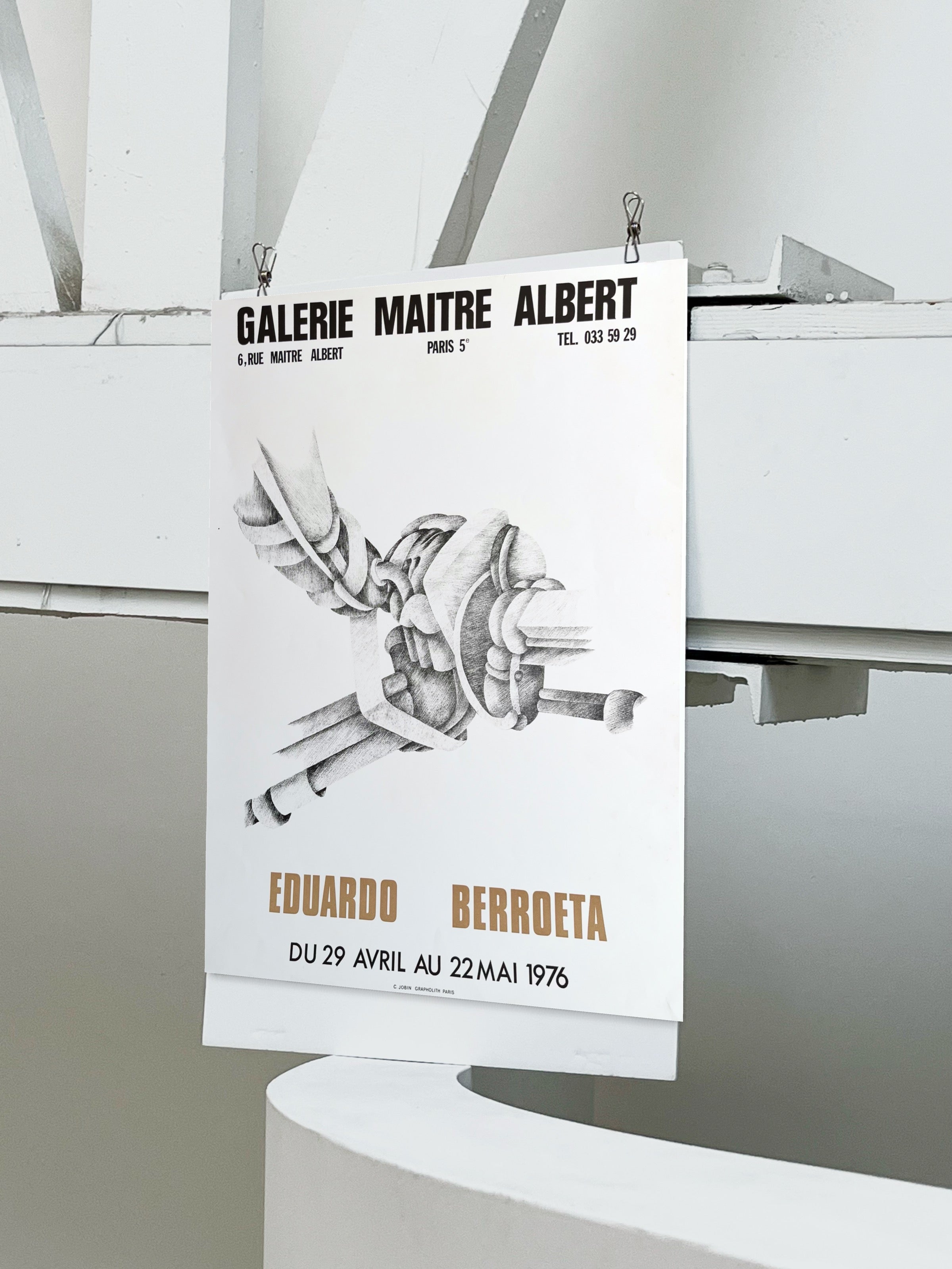 1976 Eduardo Berroeta French Art Exhibition Lithograph