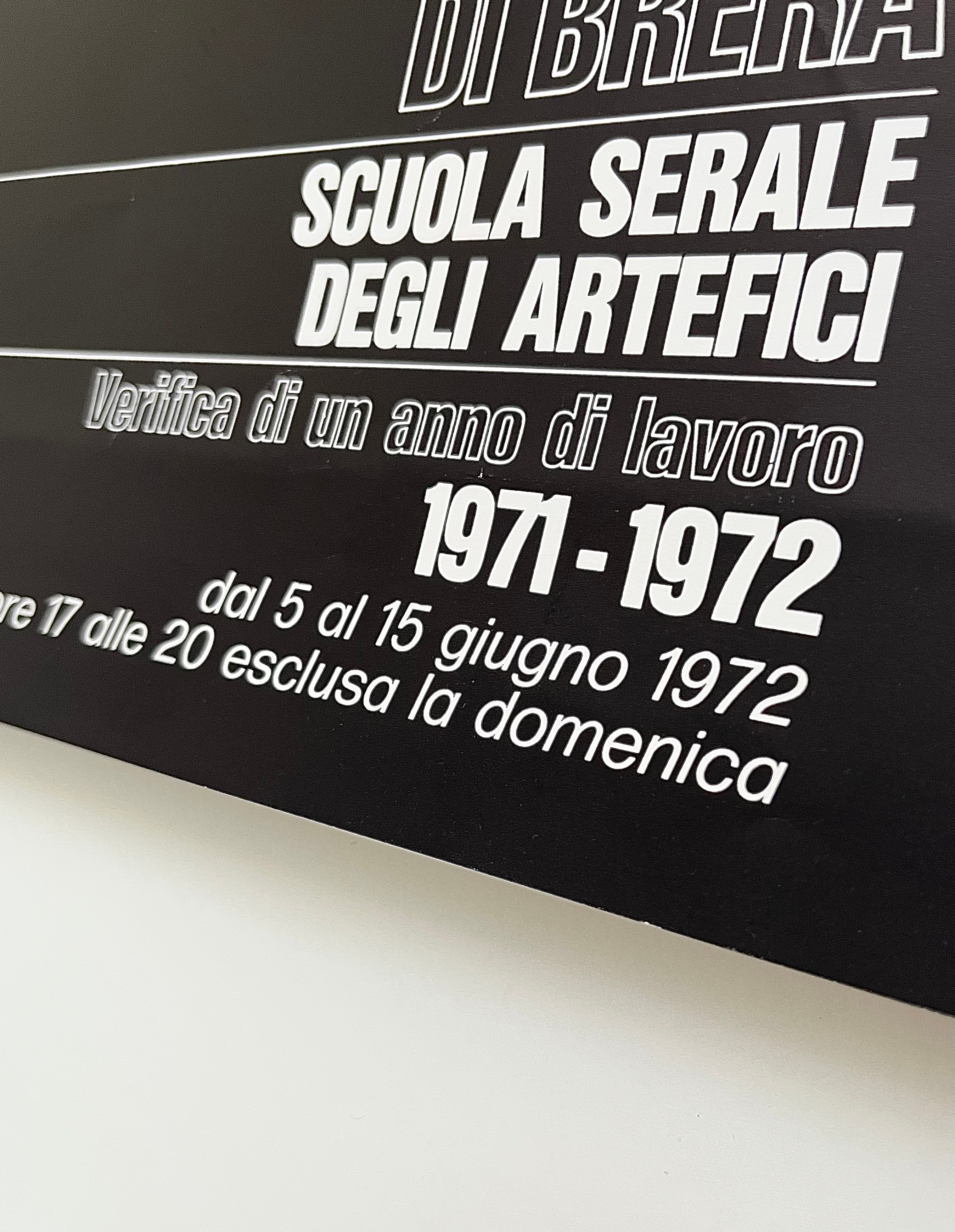 1971 Brera Academy Italian Poster