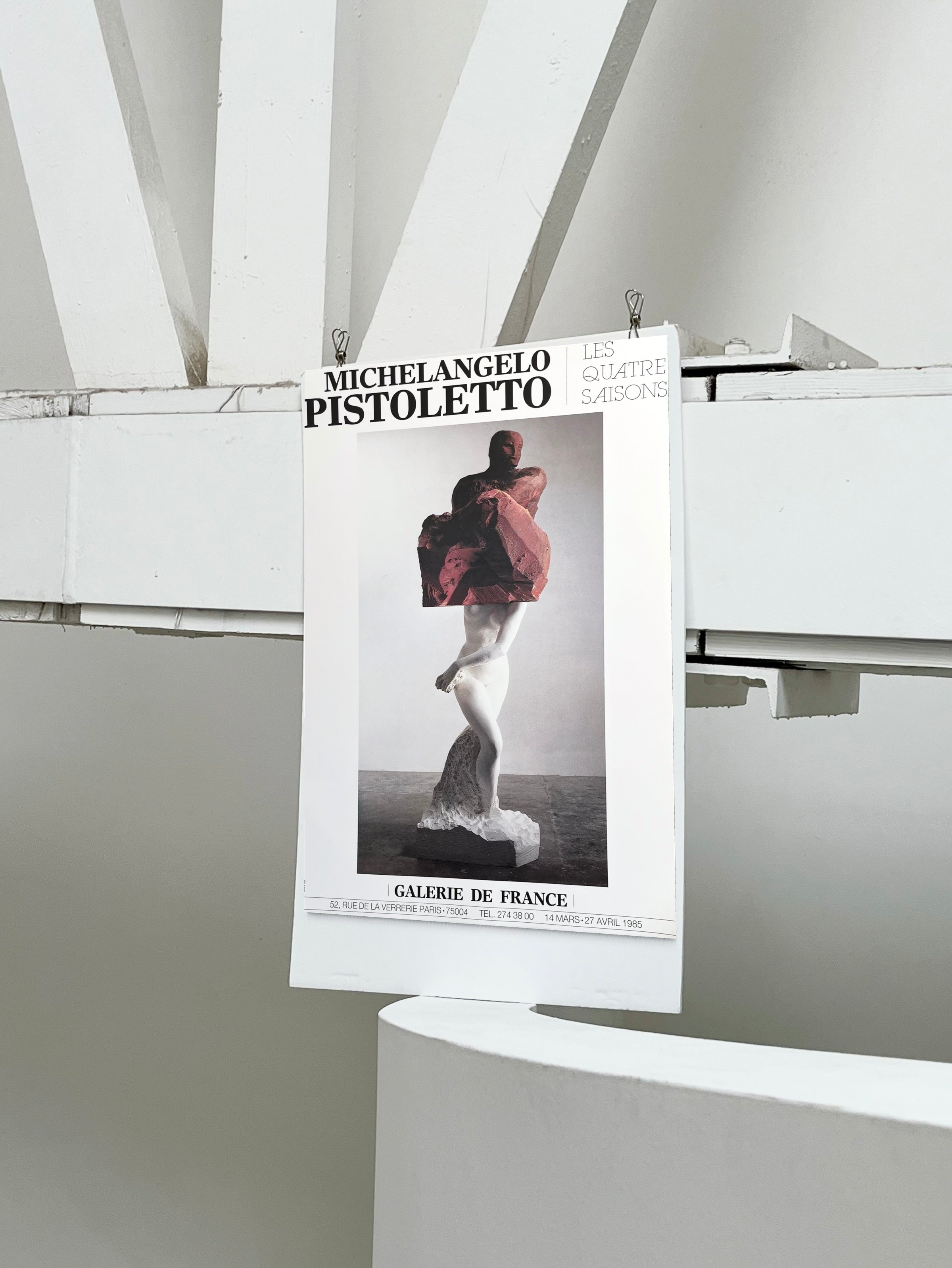 1985 Michelangelo Pistoletto French Art Exhibition Poster