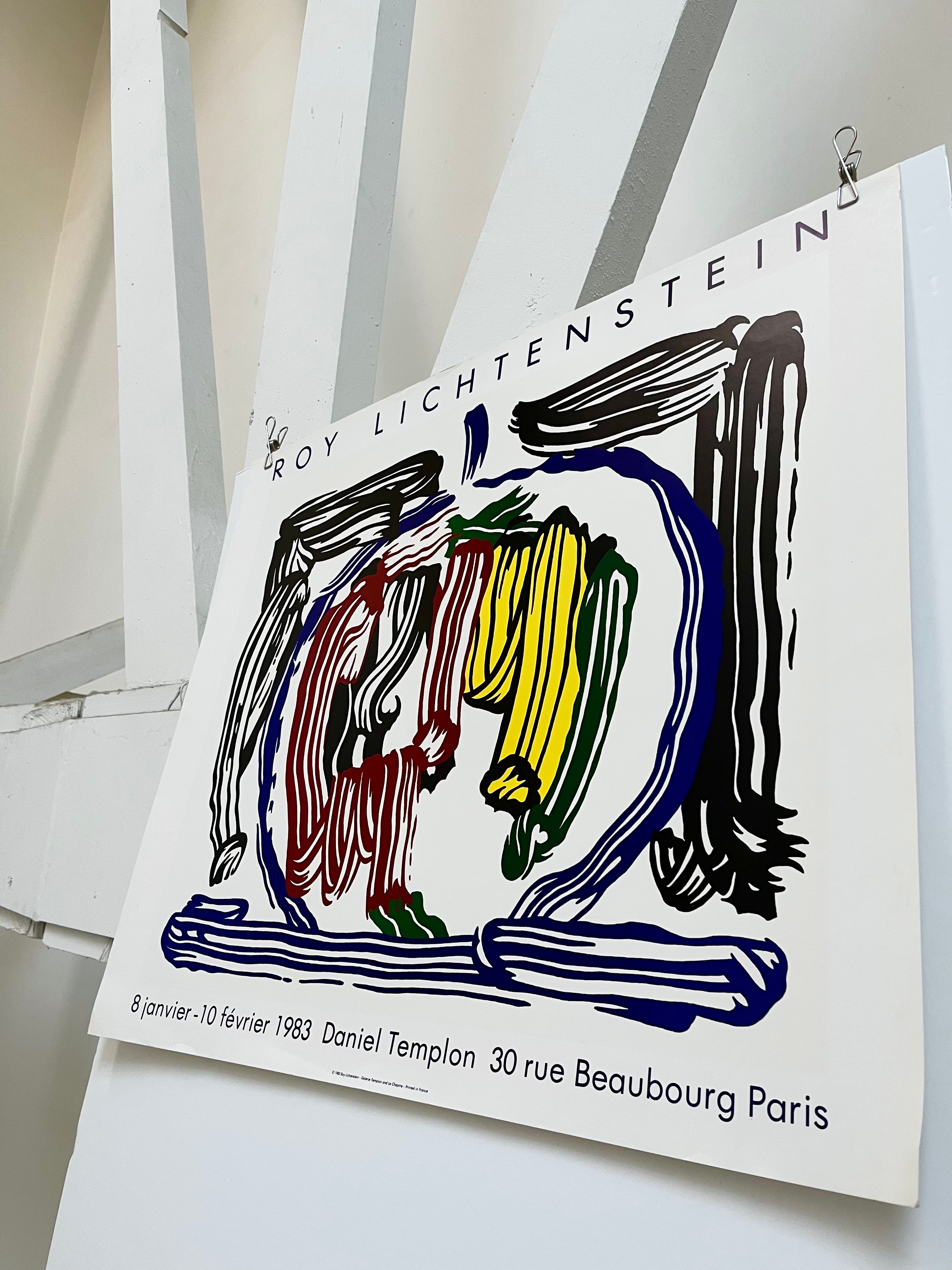 1983 Roy Lichtenstein French Art Exhibition Lithograph