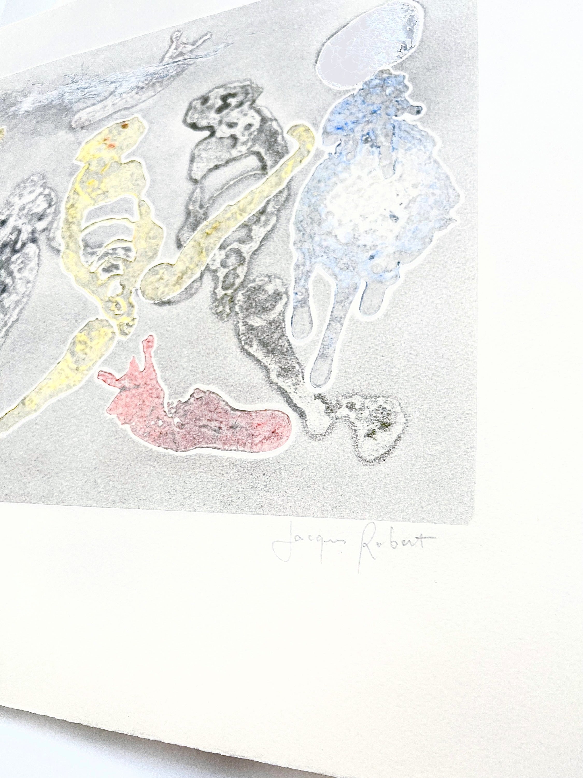 1970s Jacques Robert Signed Foil Aquatint Etching