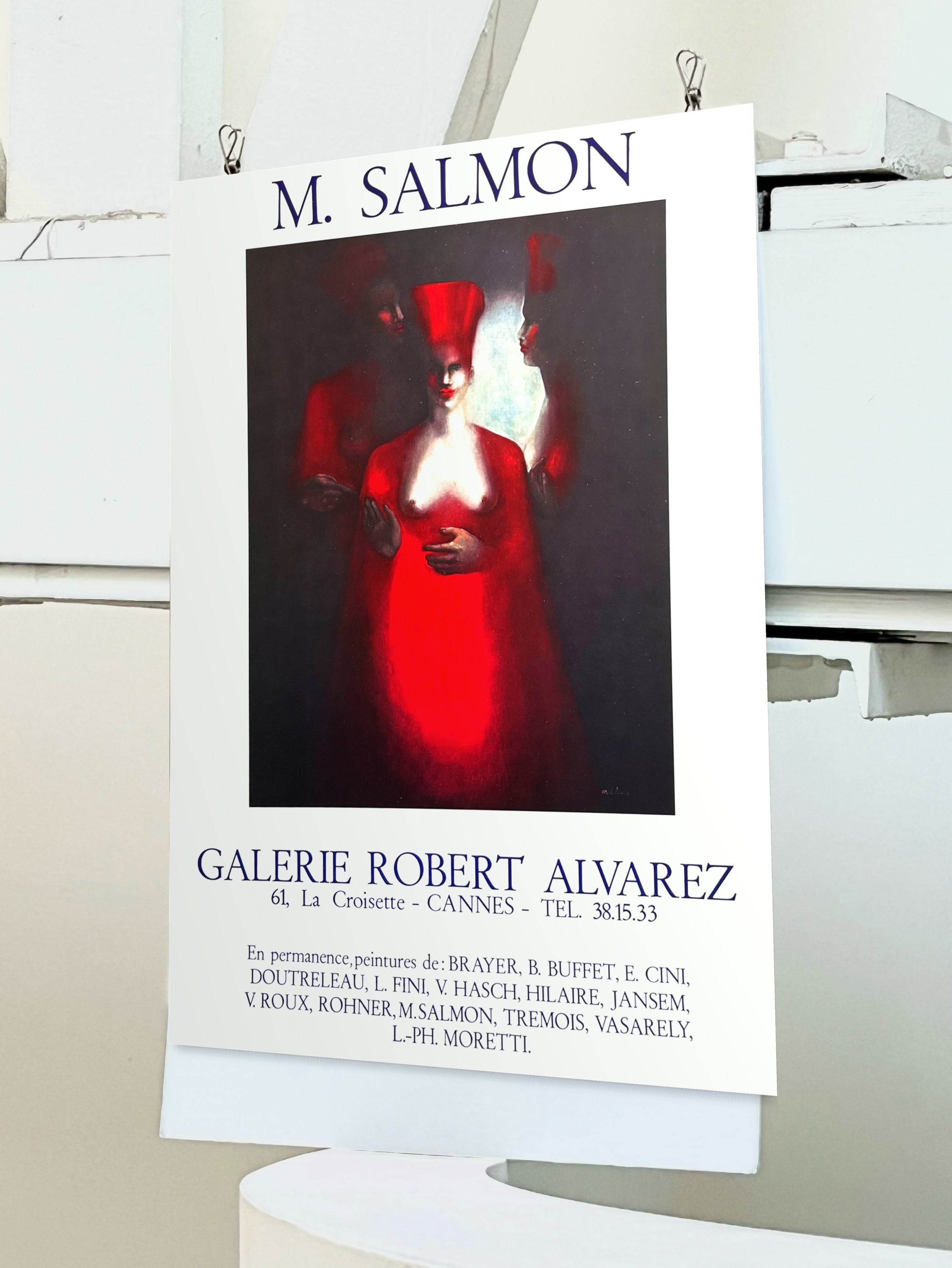 1975 Michele Salmon French Art Exhibition Lithograph