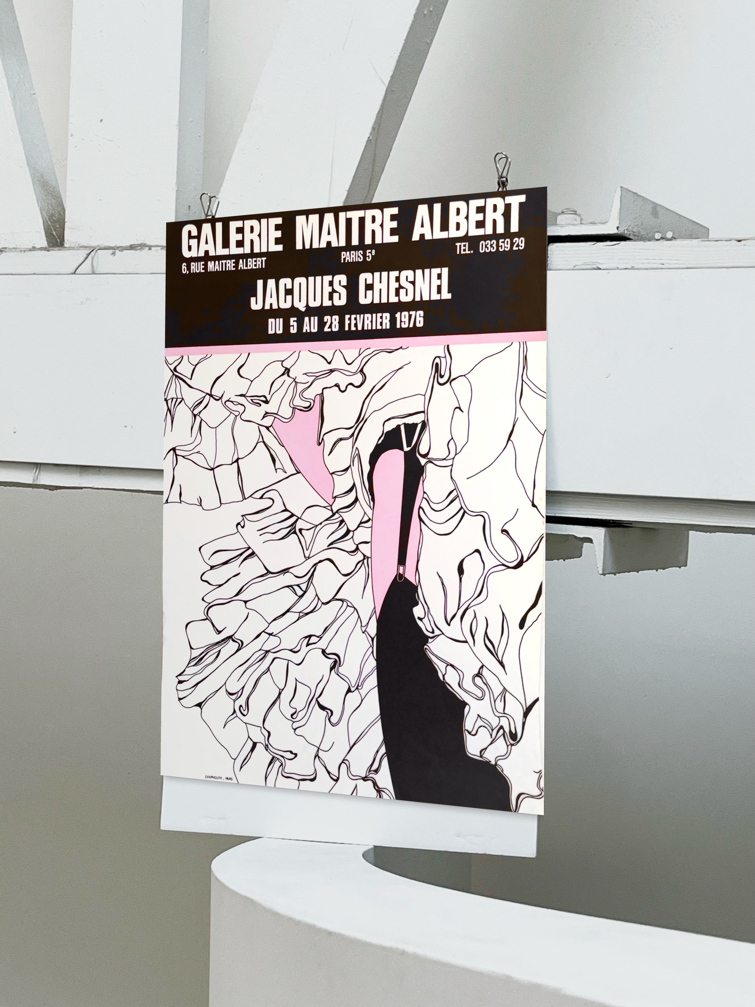 1976 Jacques Chesnel French Art Exhibition Lithograph