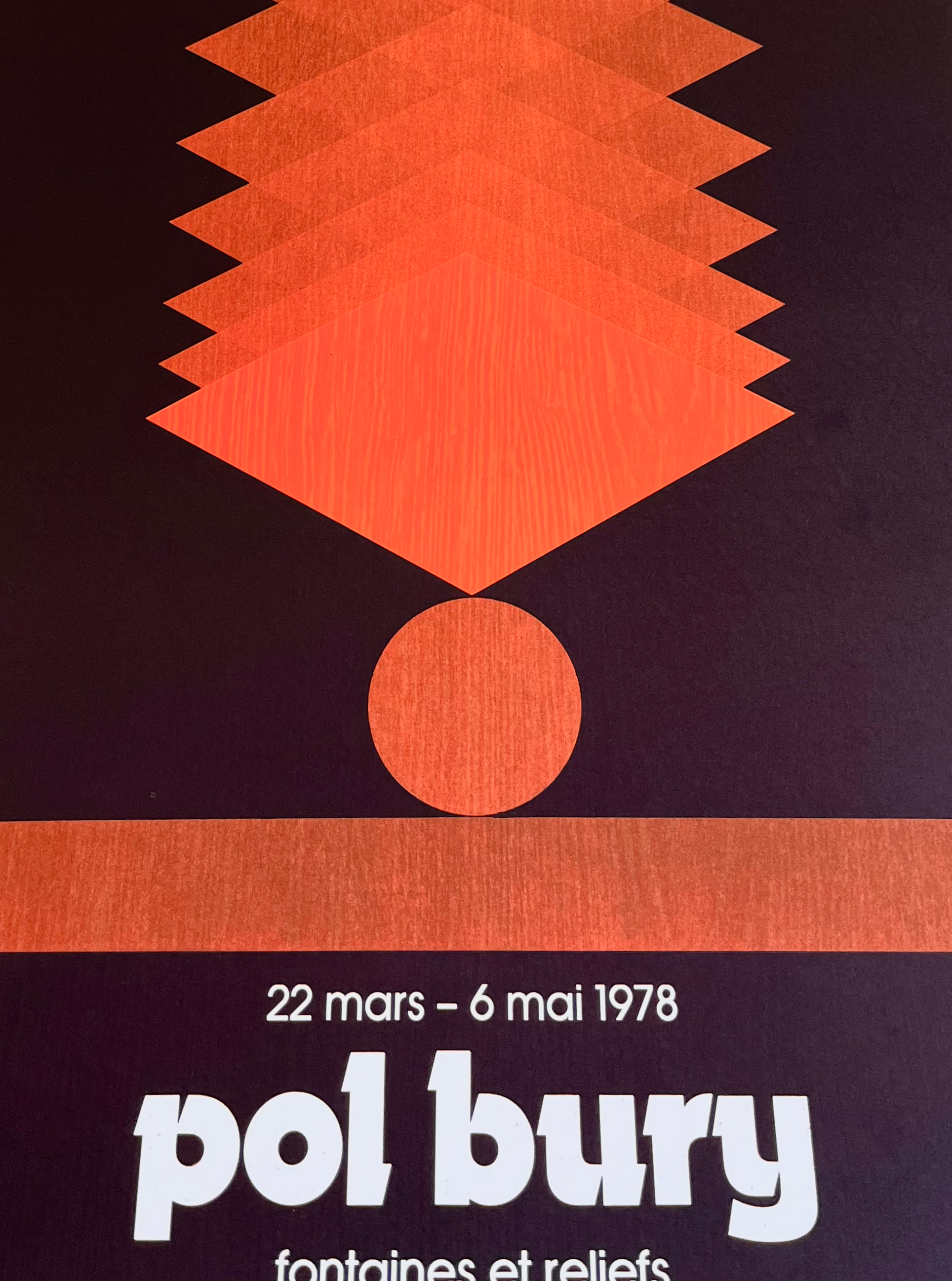1978 Pol Bury French Art Exhibition Print
