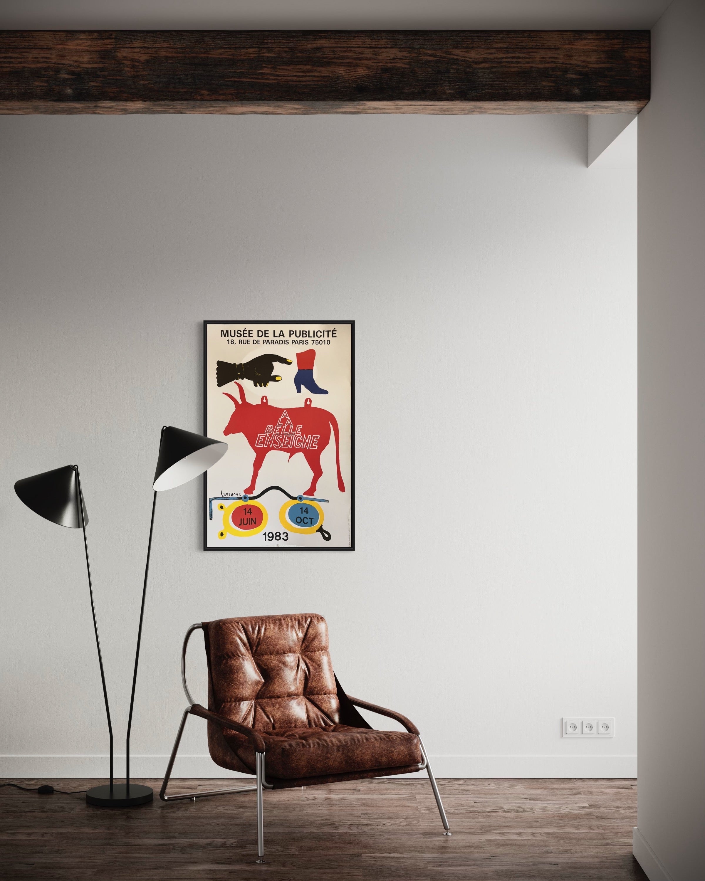 1983 Jacques Lagrange French Art Exhibition Lithograph