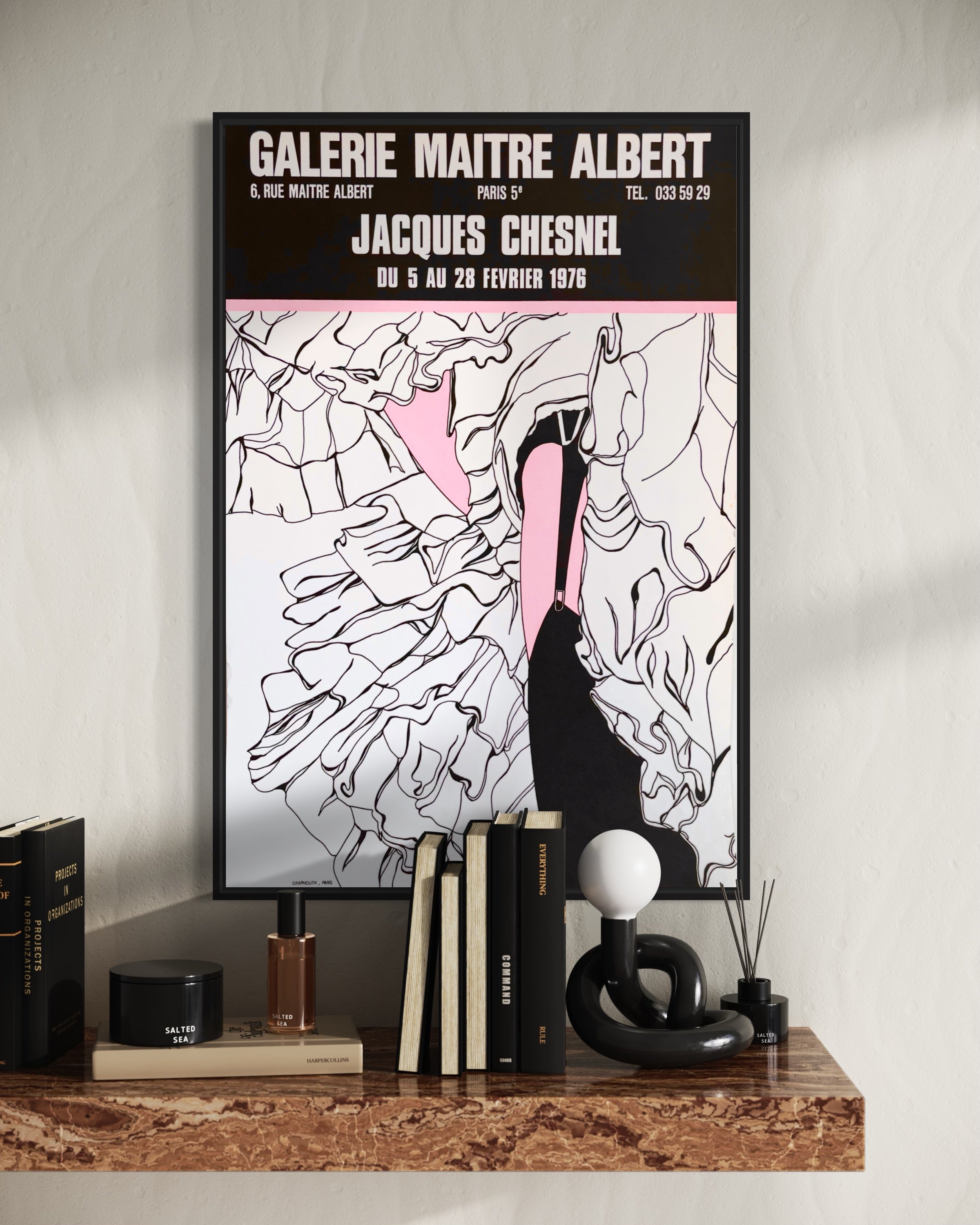 1976 Jacques Chesnel French Art Exhibition Lithograph