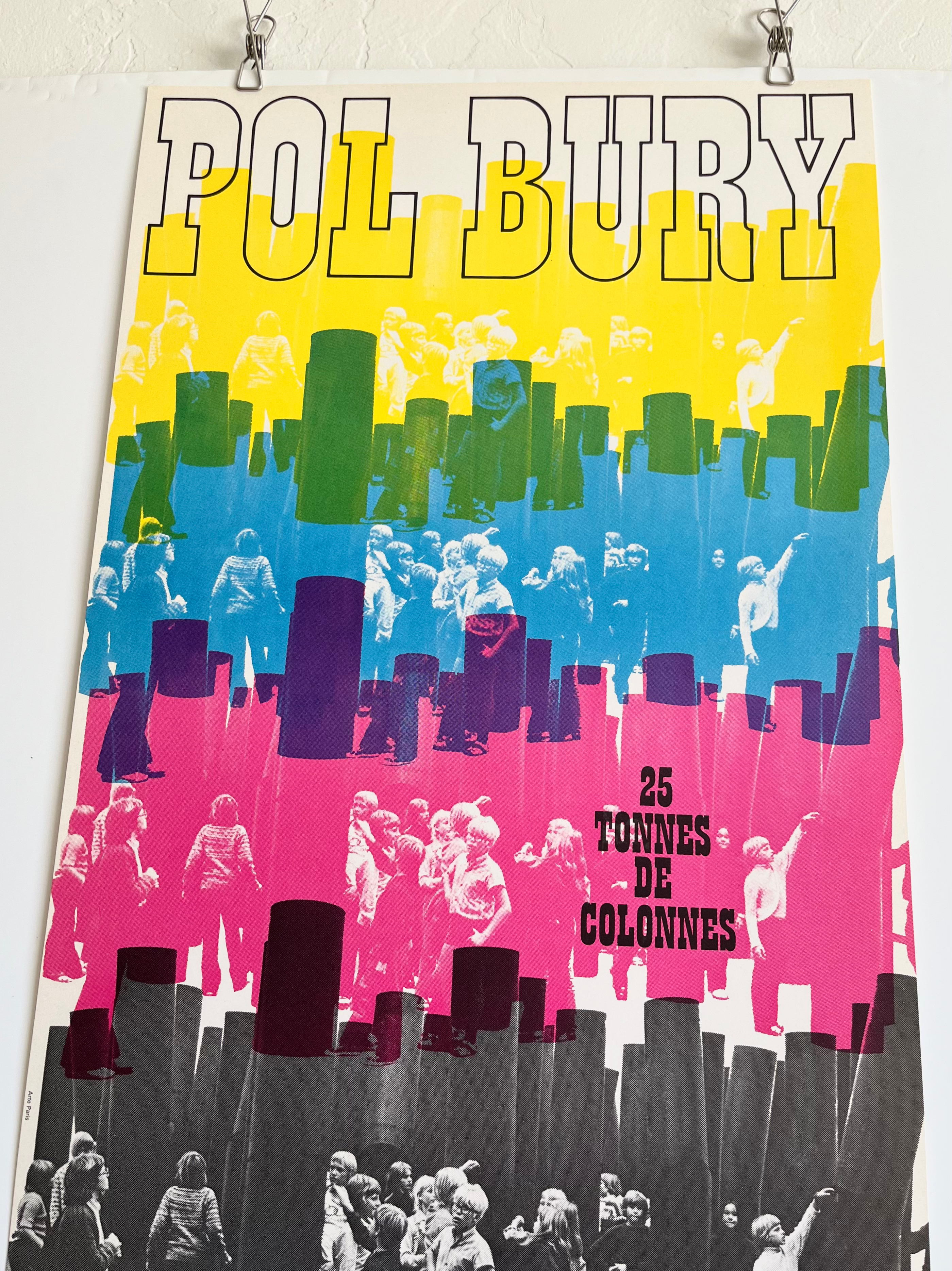 1974 Pol Bury French Art Exhibition Print