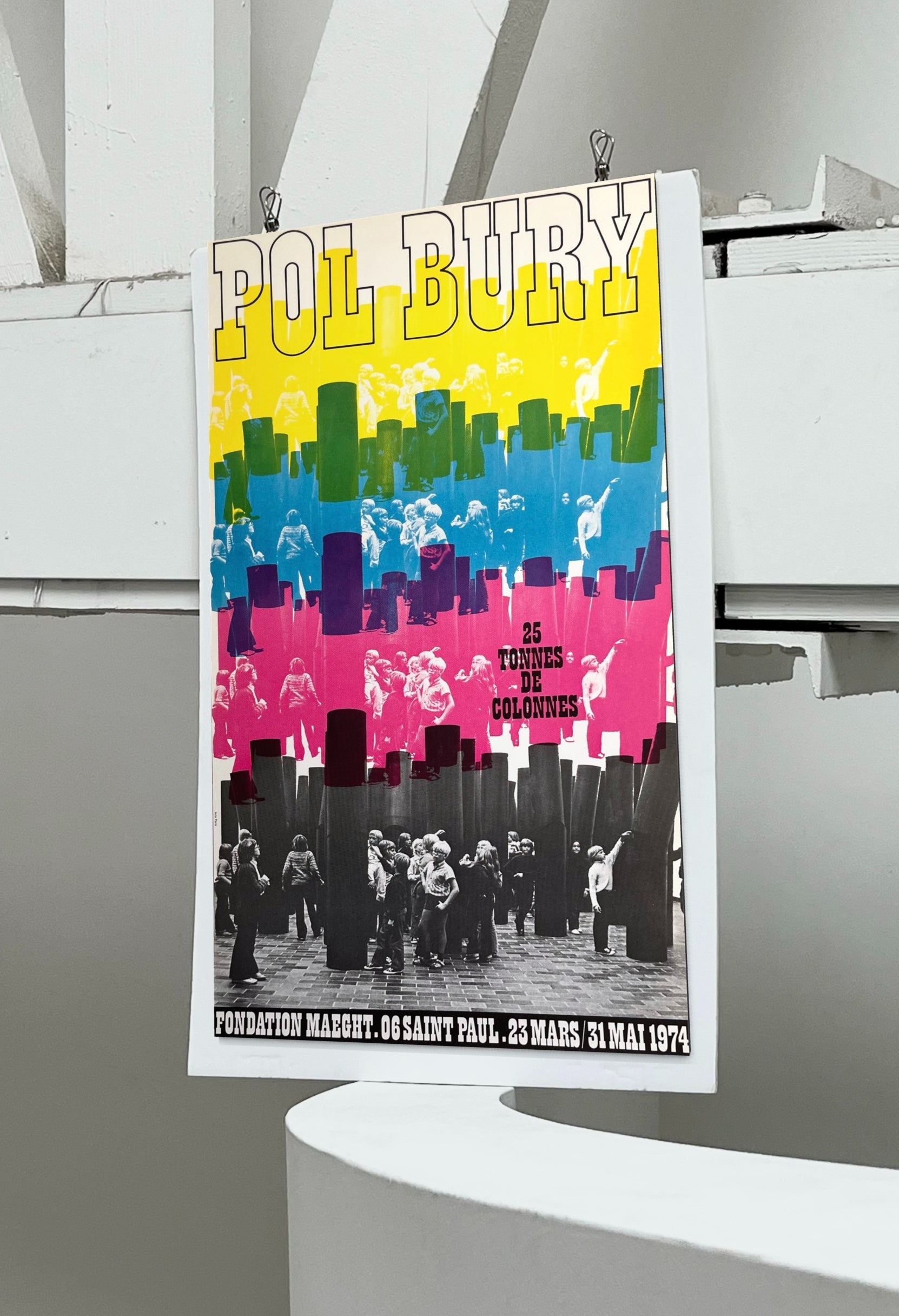 1974 Pol Bury French Art Exhibition Print
