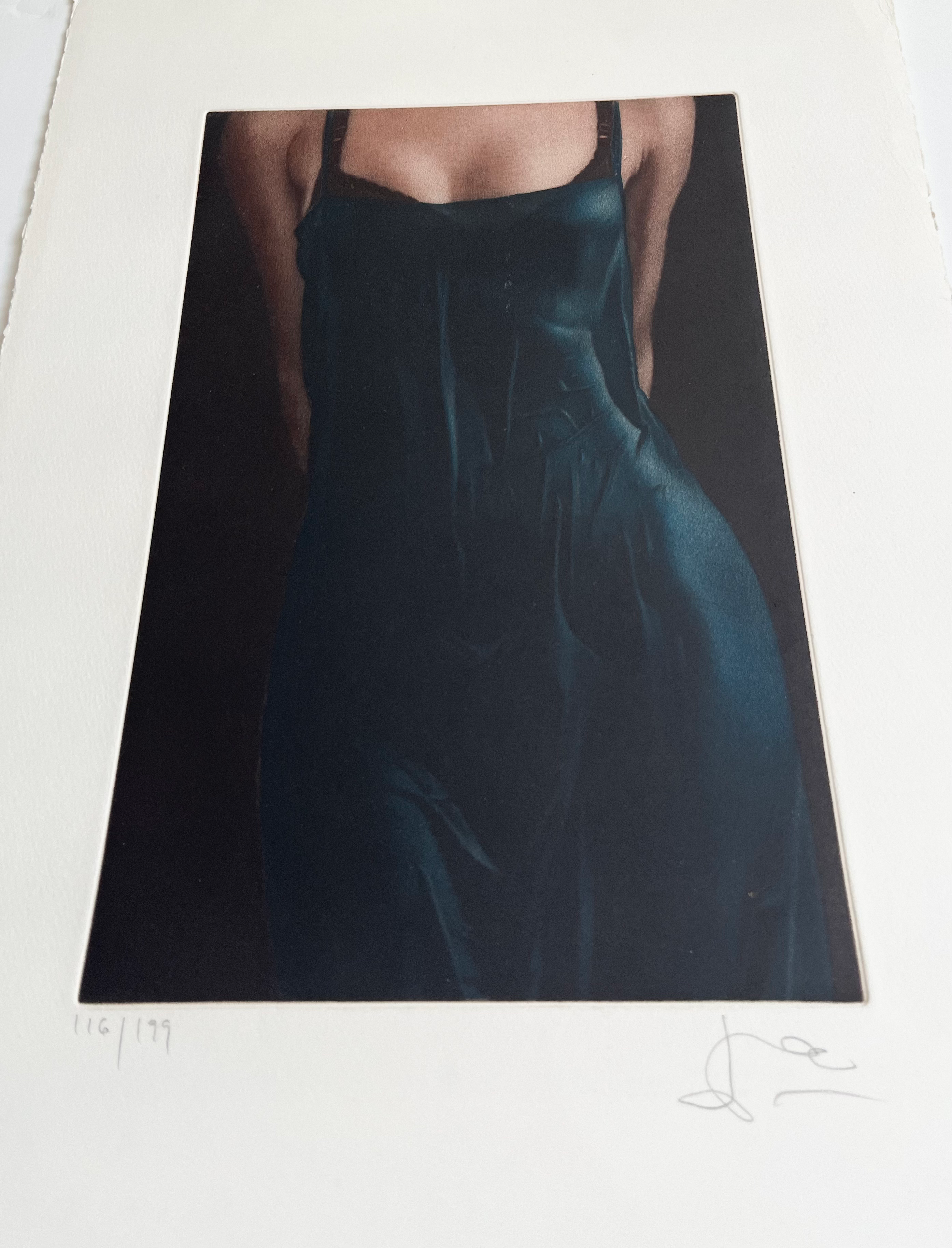 1990s Willi Kissmer Signed French Mezzotint Engraving