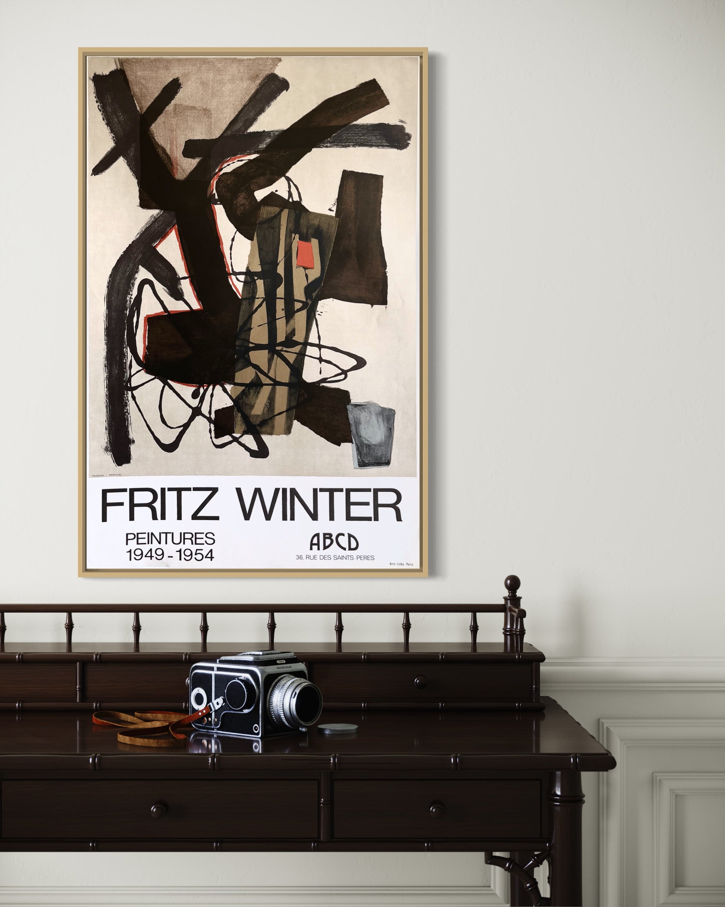 1970s Fritz Winter French Art Exhibition Lithograph